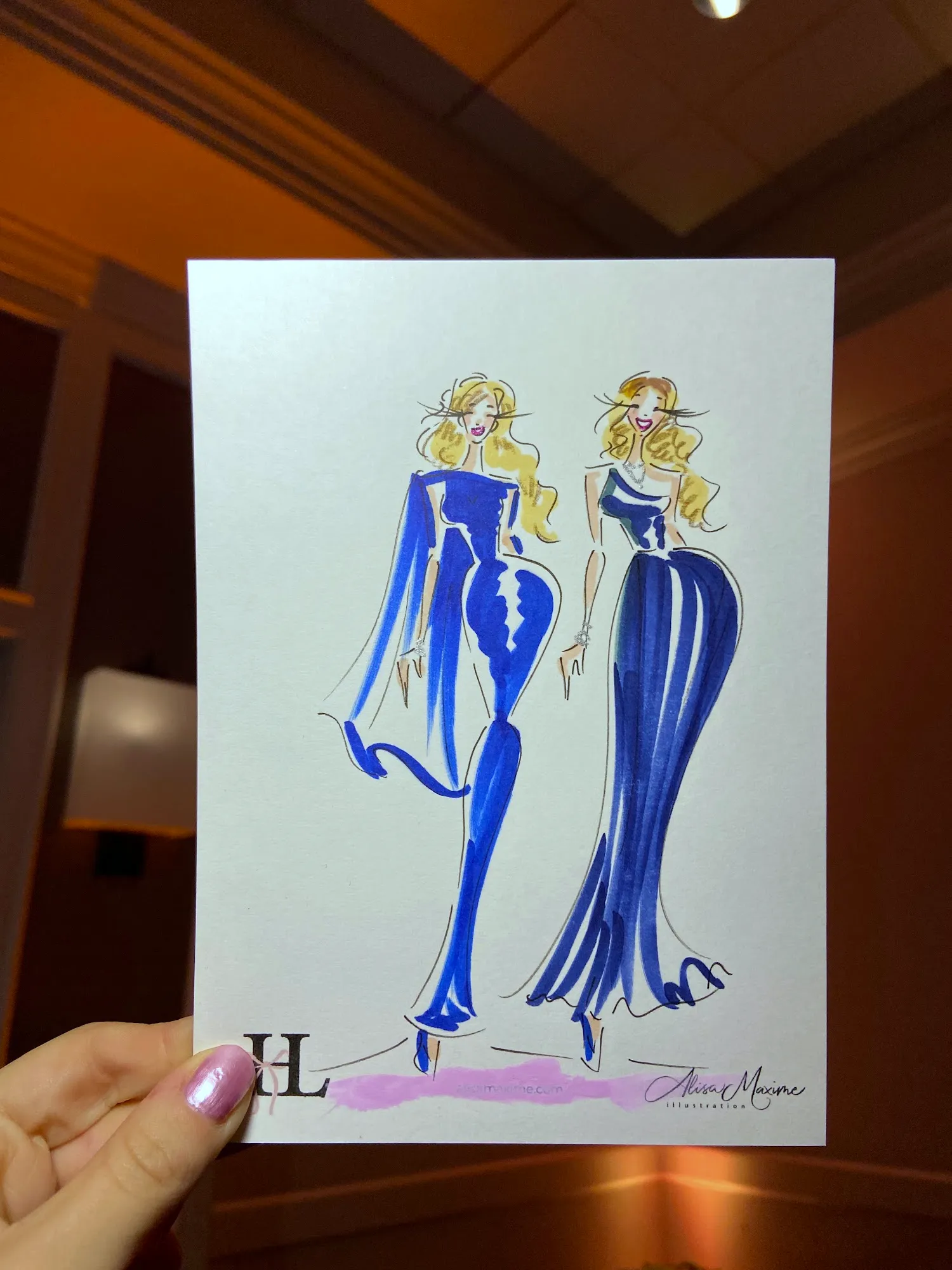 Live fashion sketch 8 from Bat Mitzvah at Hilton San Diego/Del Mar