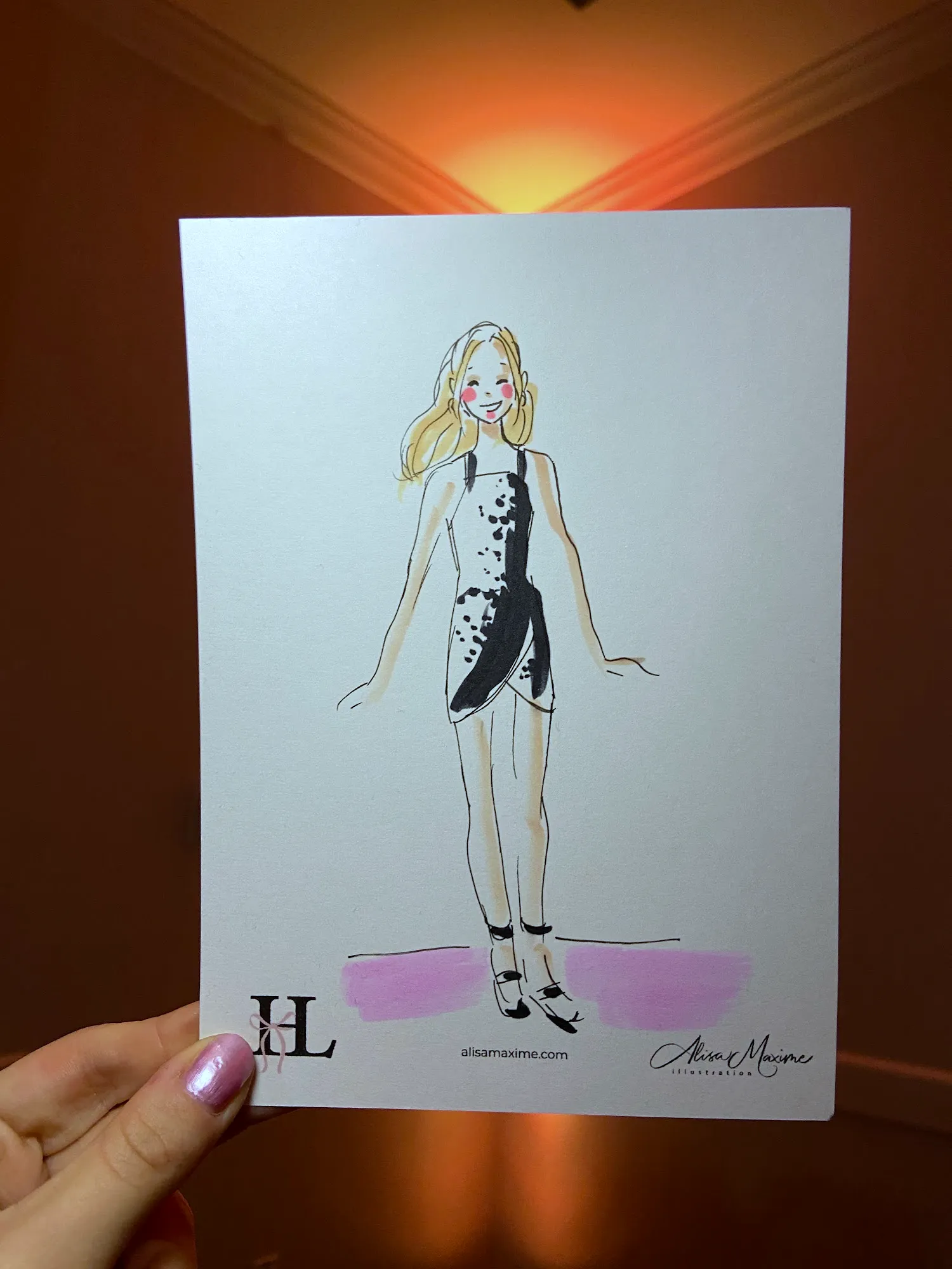 Live fashion sketch 6 from Bat Mitzvah at Hilton San Diego/Del Mar