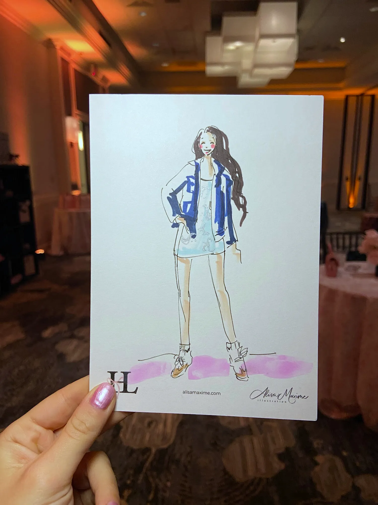 Live sketch from Bat Mitzvah at Hilton San Diego/Del Mar