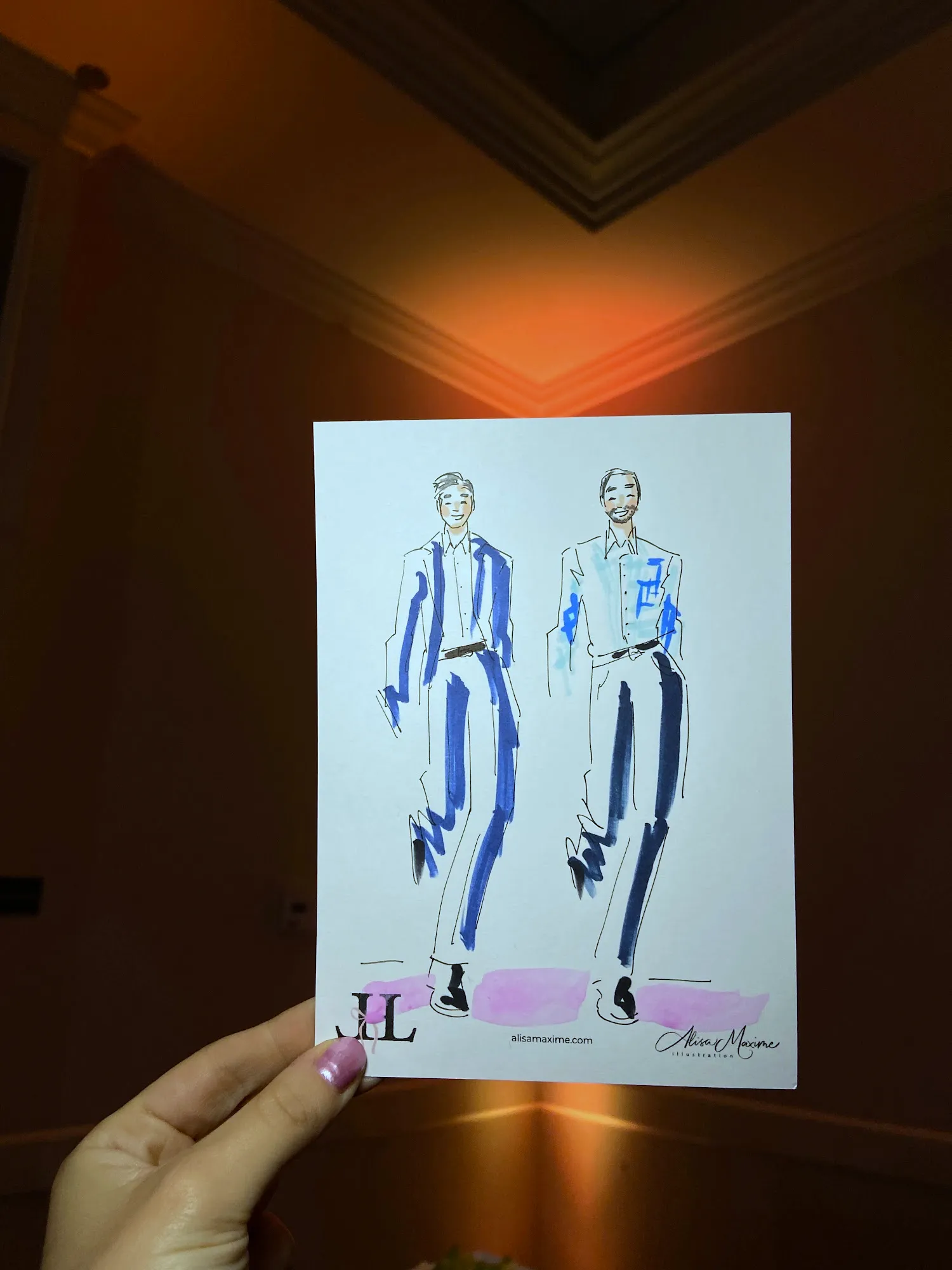 Live fashion sketch 16 from Bat Mitzvah at Hilton San Diego/Del Mar