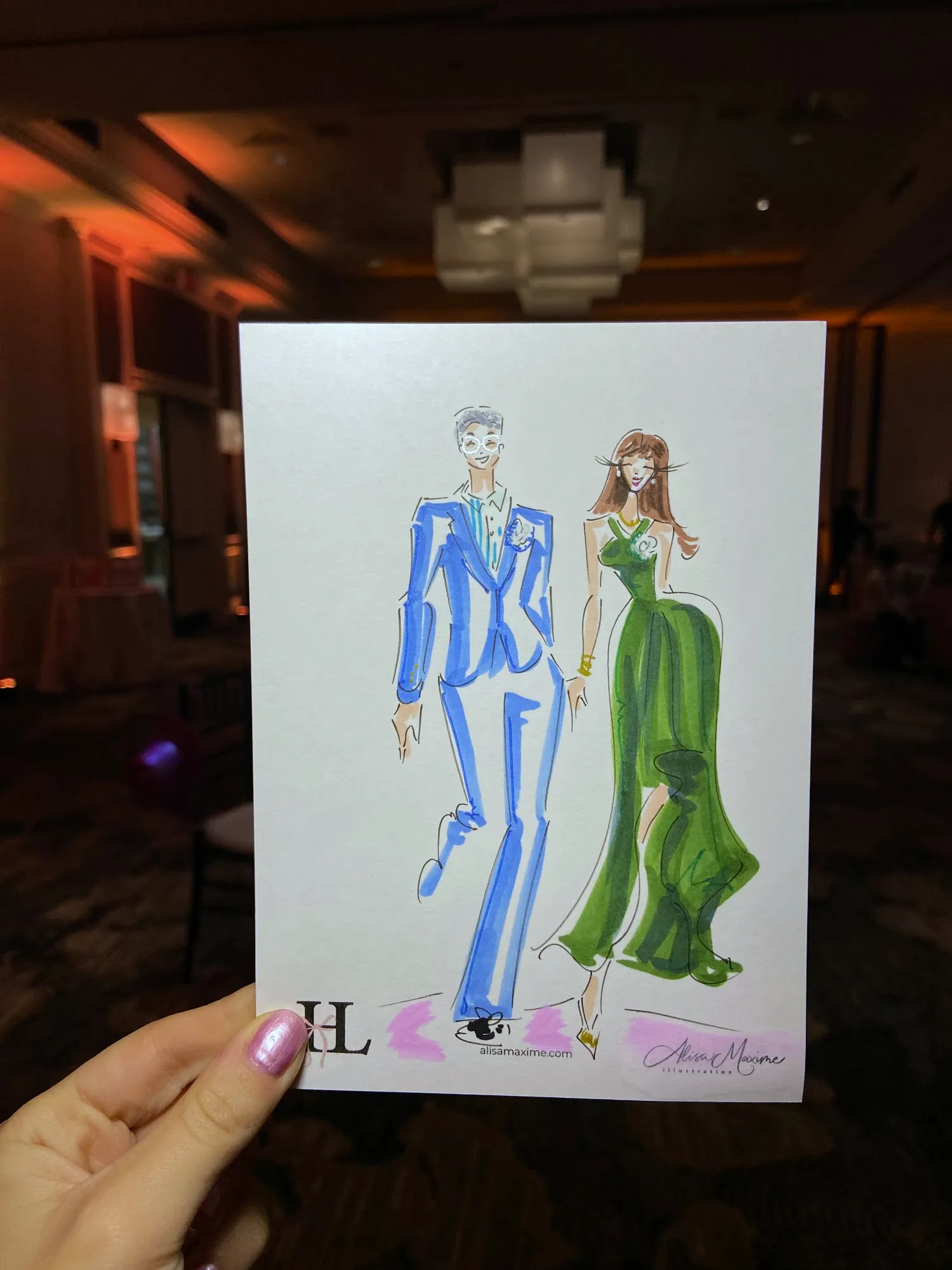 Live fashion sketch 13 from Bat Mitzvah at Hilton San Diego/Del Mar