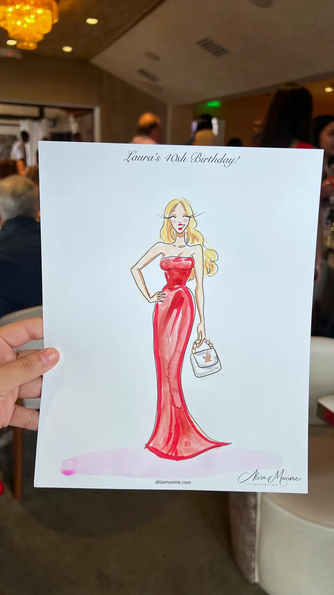 Live fashion sketch 8 from Birthday Celebration at Lounge 31, Dallas