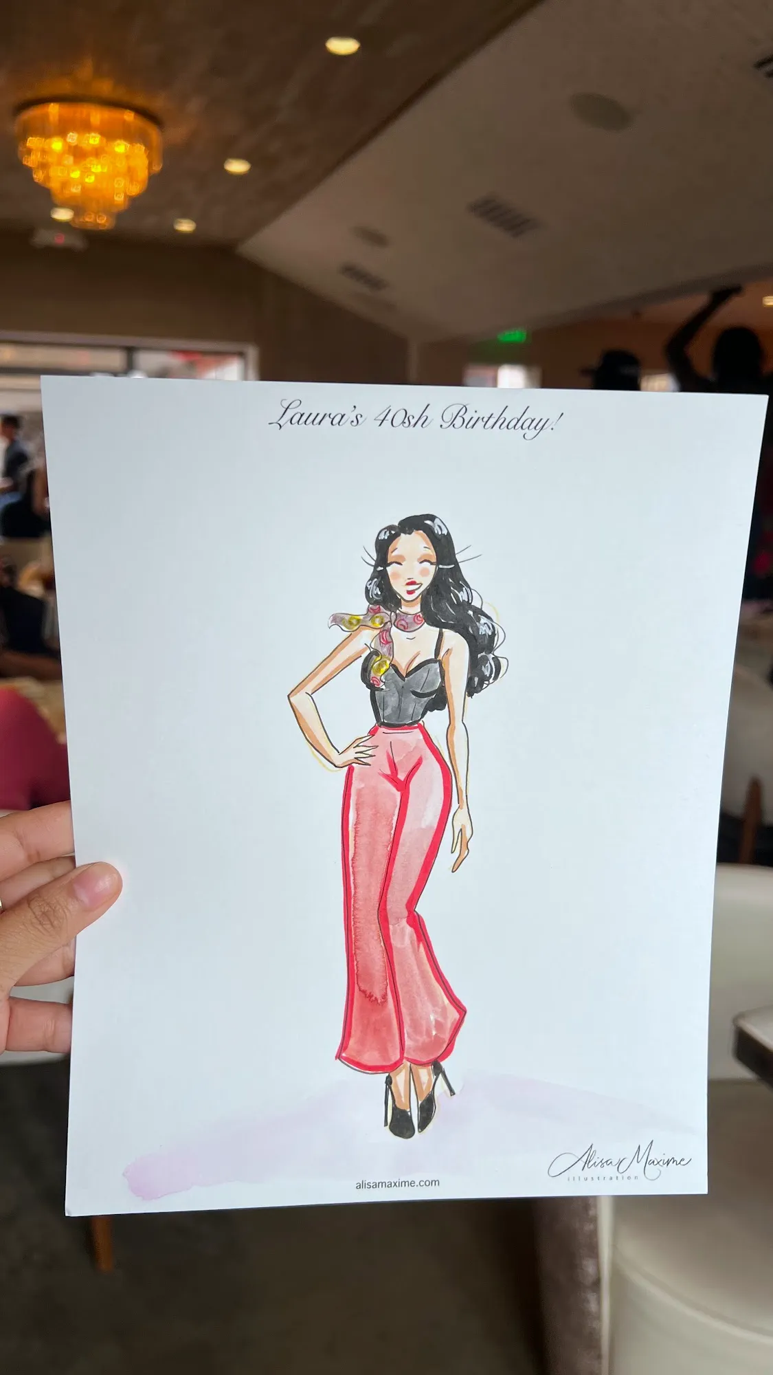 Live fashion sketch 9 from Birthday Celebration at Lounge 31, Dallas