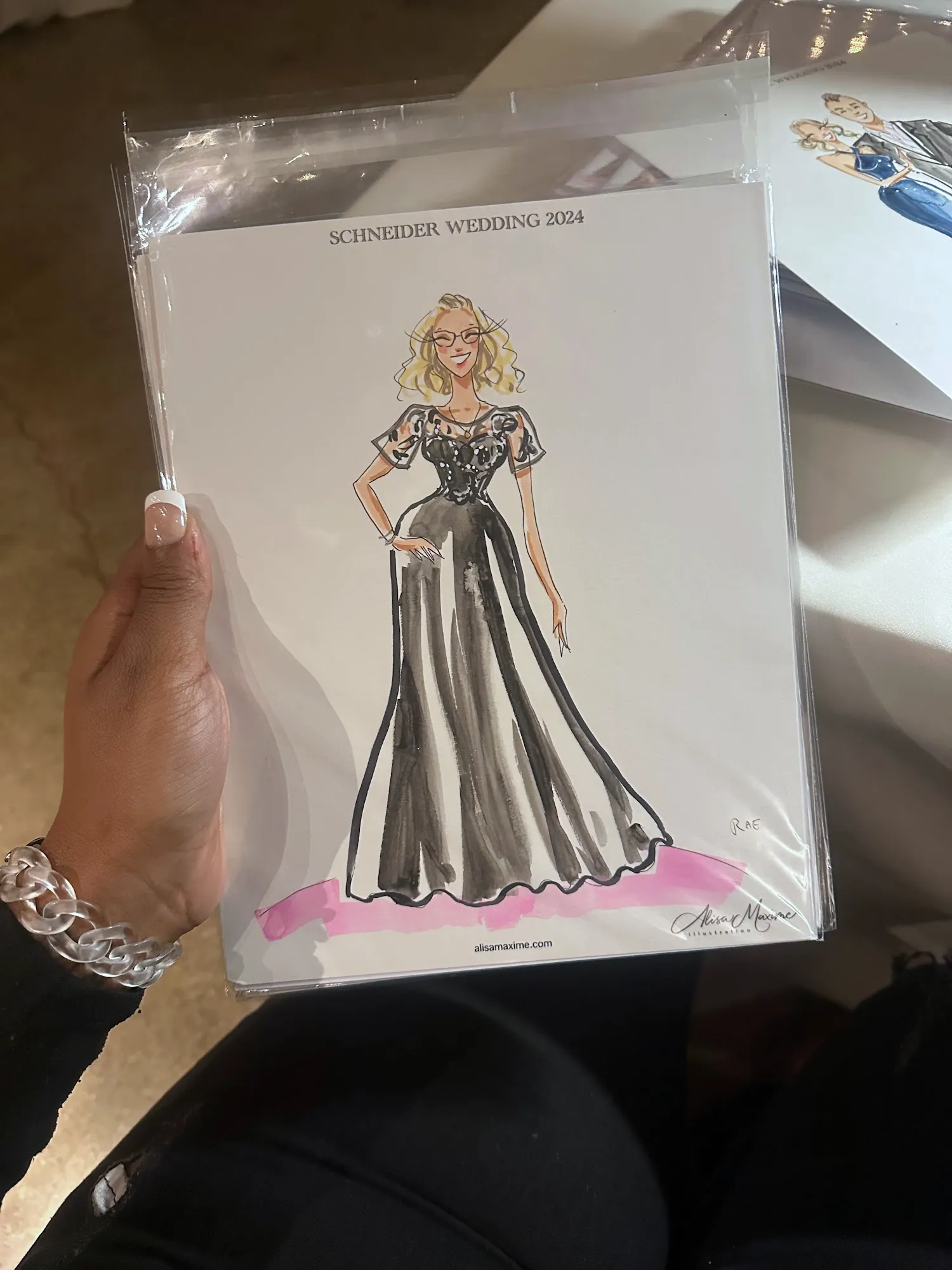 Live fashion sketch 5 from Wedding Celebration at Warehouse 109, Plainfield