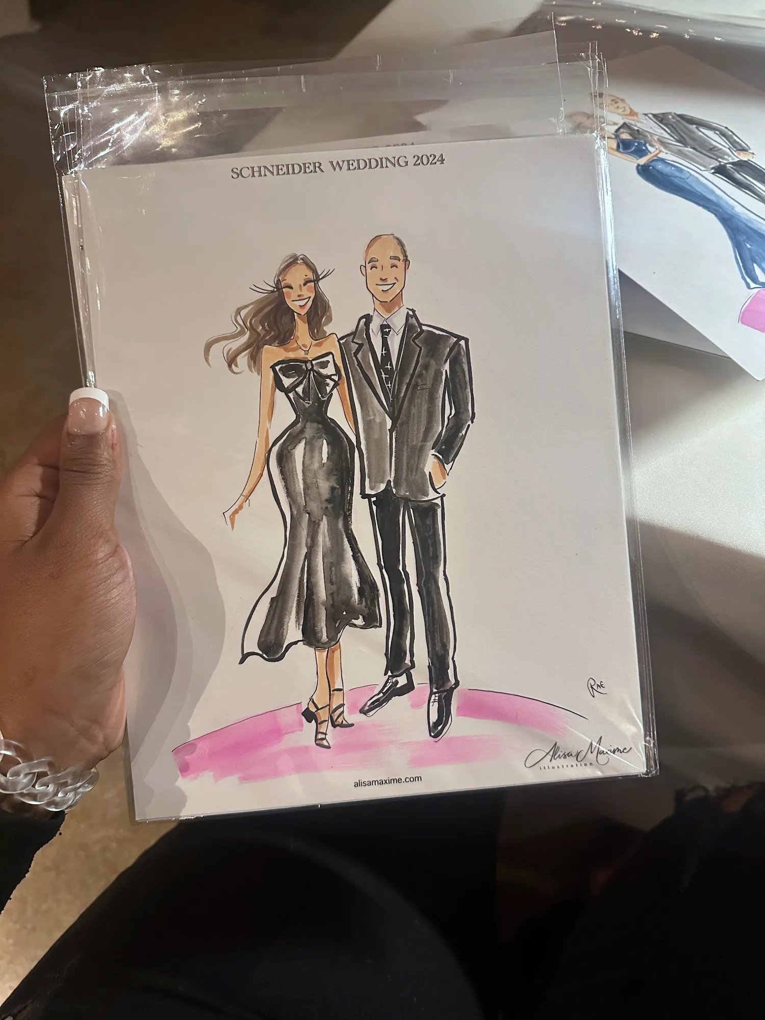 Live fashion sketch 6 from Wedding Celebration at Warehouse 109, Plainfield