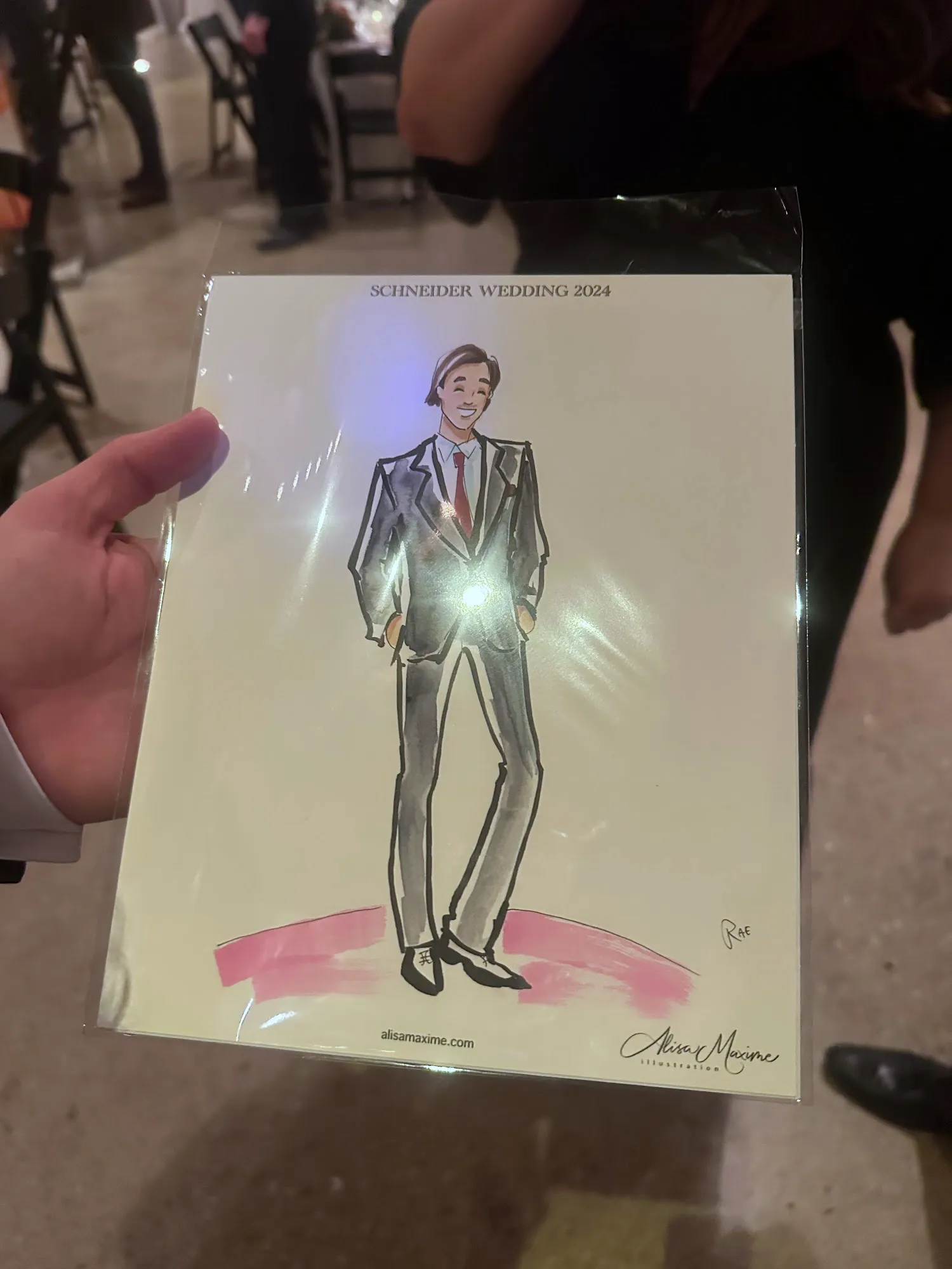 Live fashion sketch 2 from Wedding Celebration at Warehouse 109, Plainfield