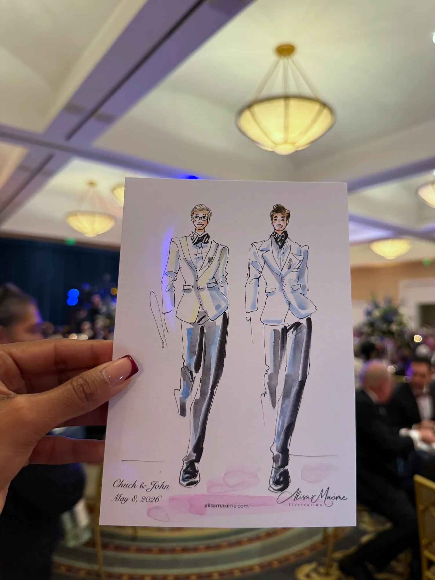 Live fashion sketch 3 from A Night of Artistry at the Arts District Mansion, Dallas