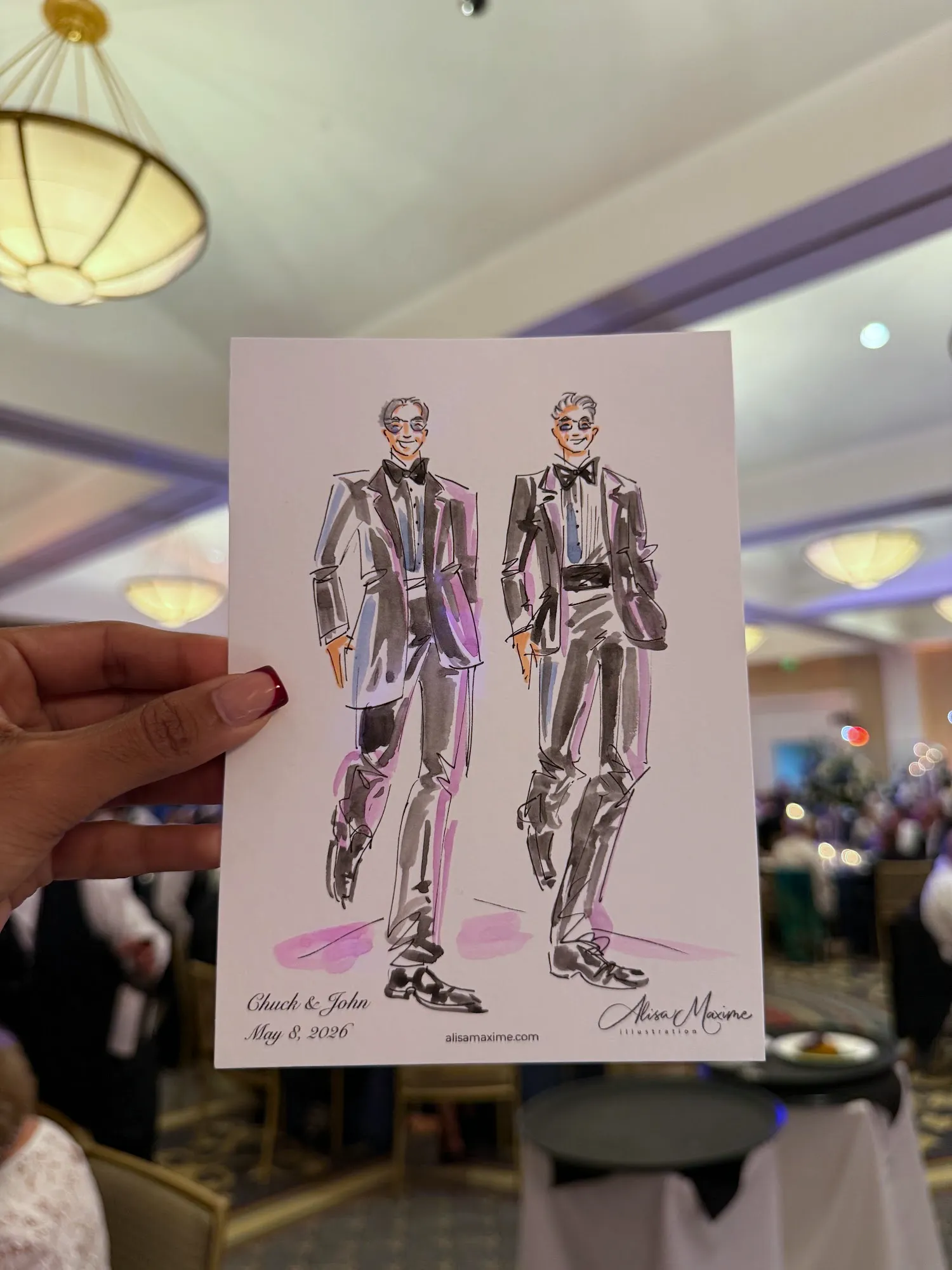 Live sketch from A Night of Artistry at the Arts District Mansion, Dallas