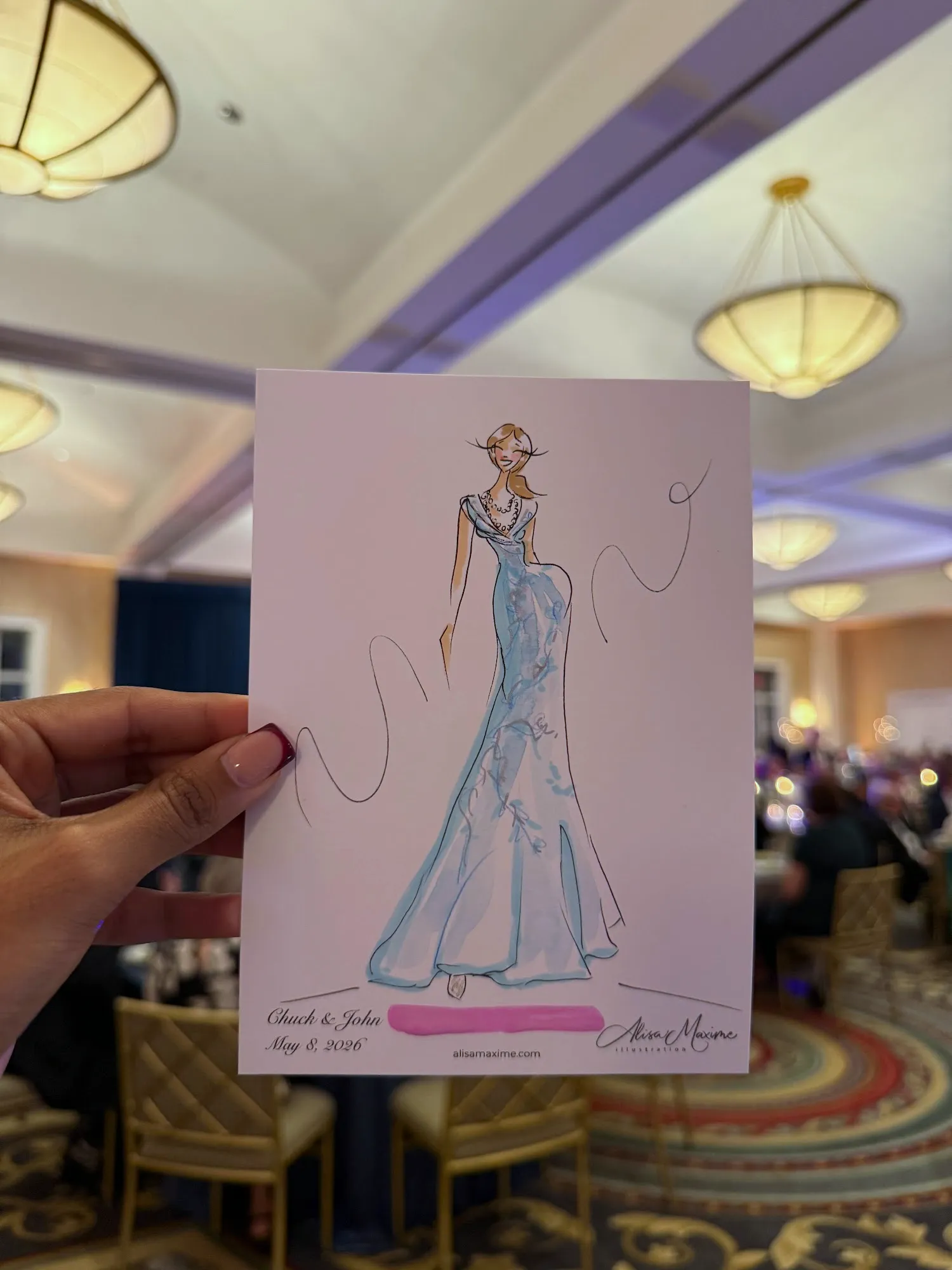 Live fashion sketch 5 from A Night of Artistry at the Arts District Mansion, Dallas