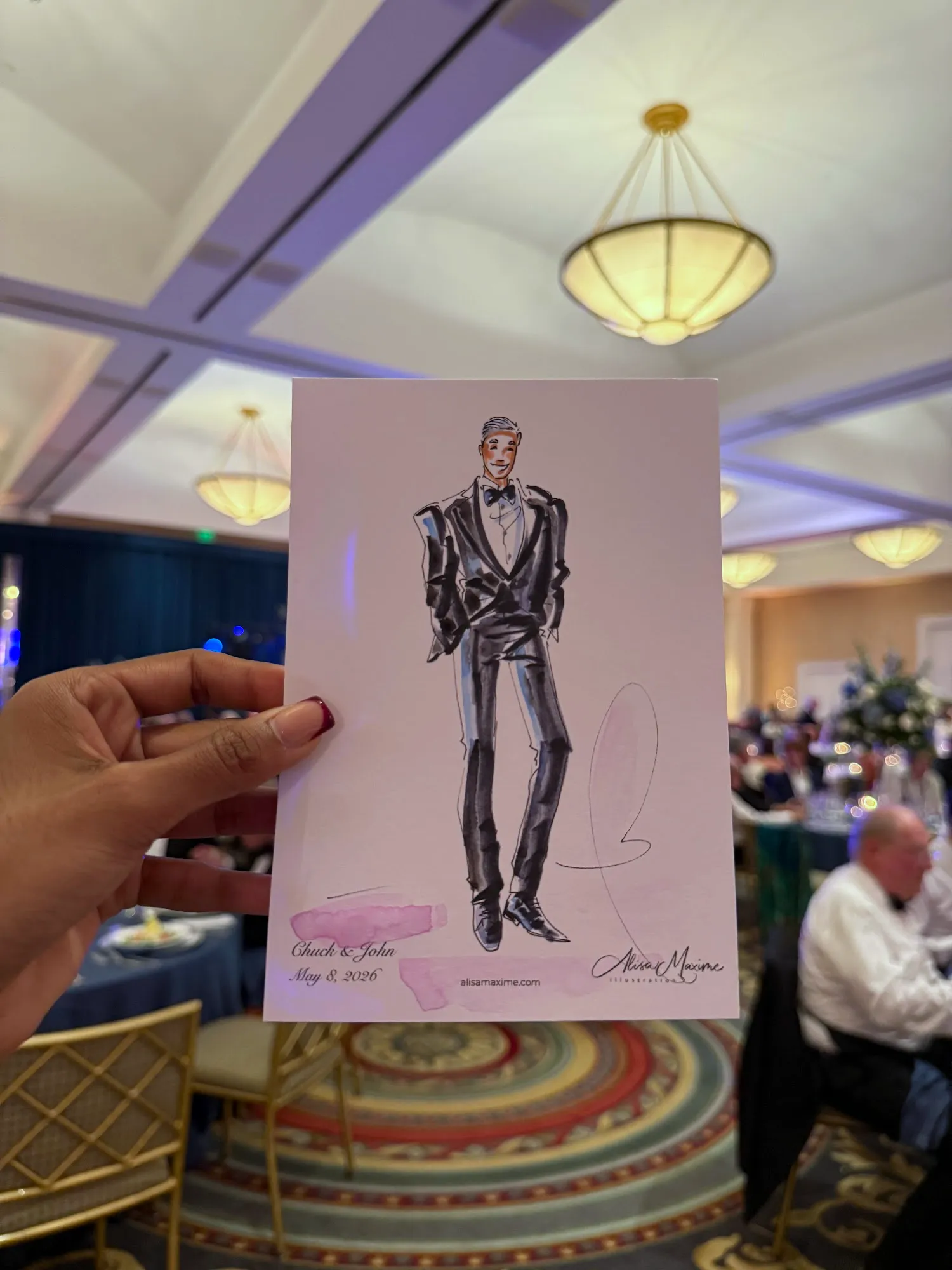 Live fashion sketch 15 from A Night of Artistry at the Arts District Mansion, Dallas