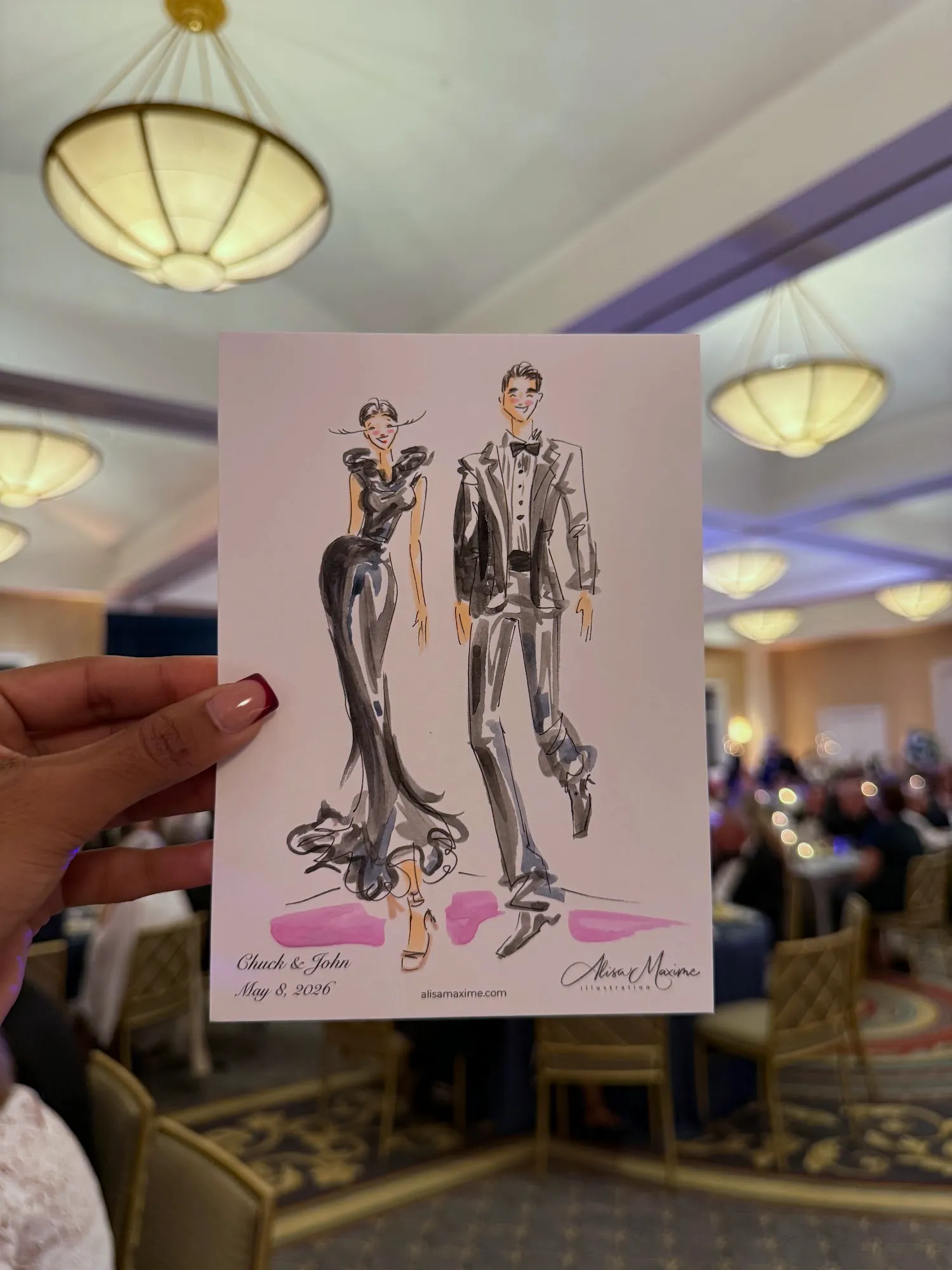 Live fashion sketch 7 from A Night of Artistry at the Arts District Mansion, Dallas