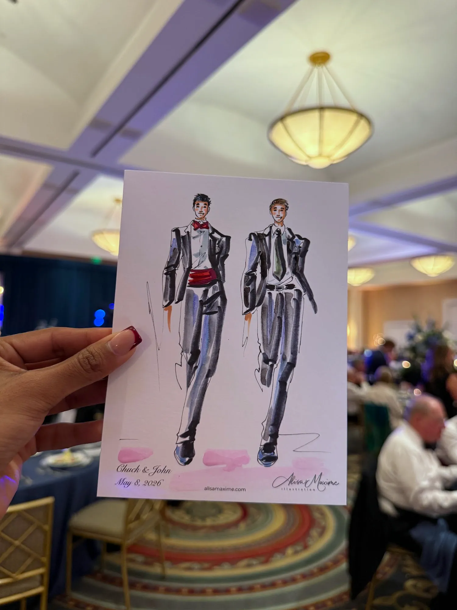 Live fashion sketch 12 from A Night of Artistry at the Arts District Mansion, Dallas