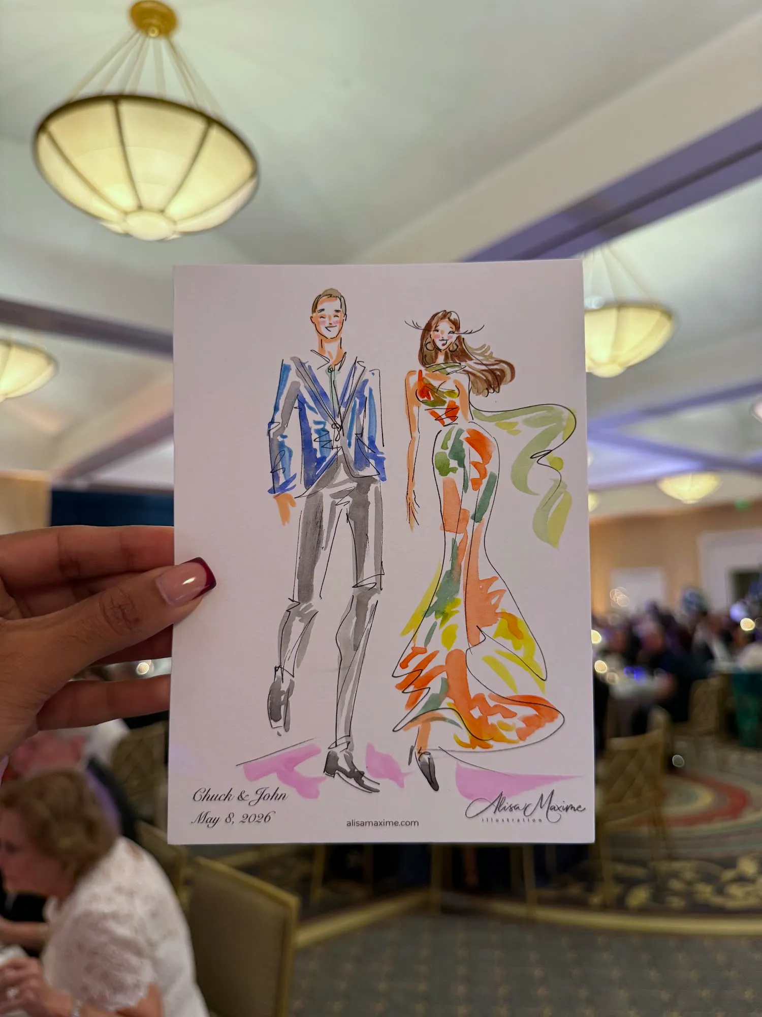 Live fashion sketch 6 from A Night of Artistry at the Arts District Mansion, Dallas