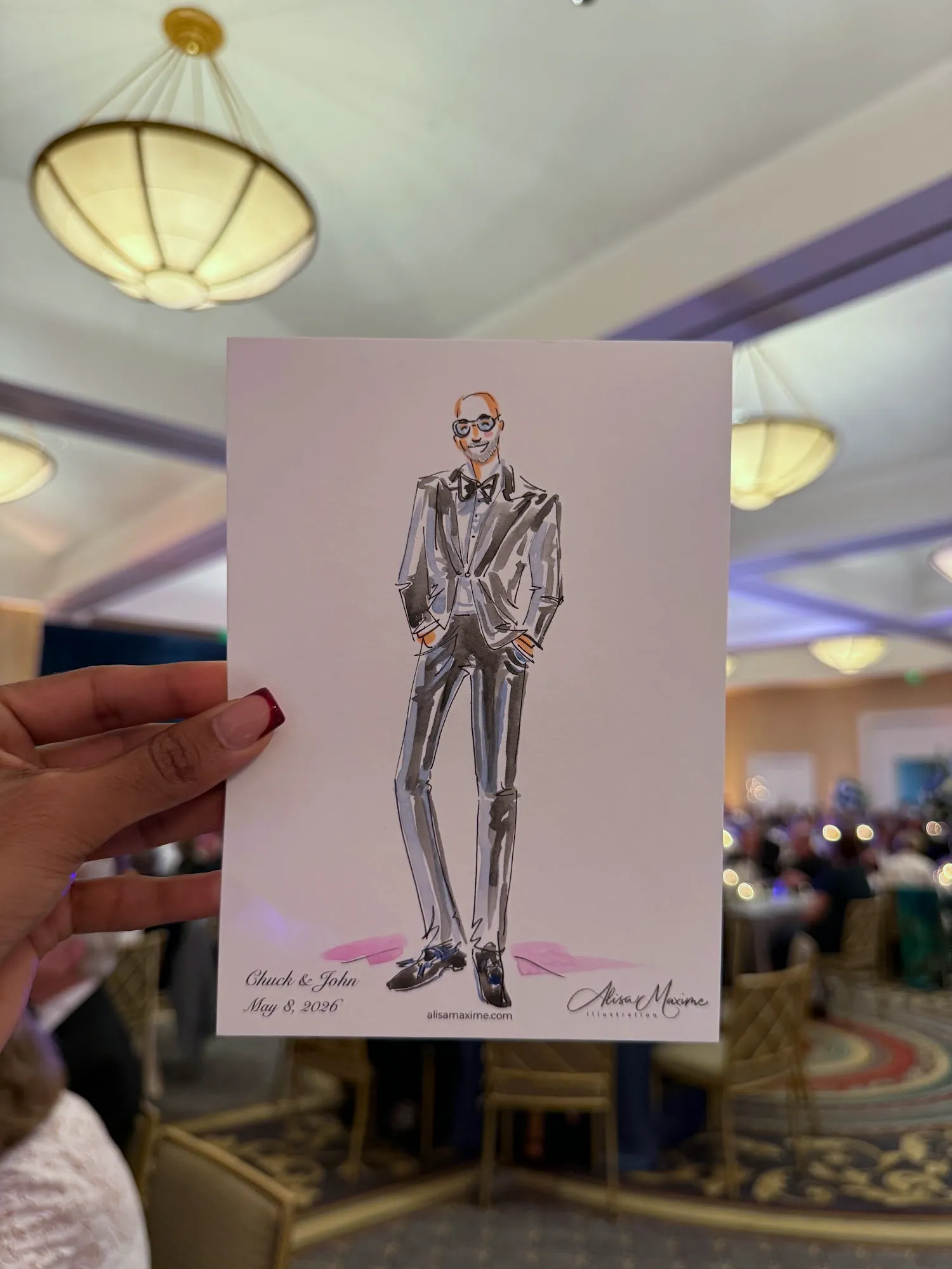 Live fashion sketch 9 from A Night of Artistry at the Arts District Mansion, Dallas