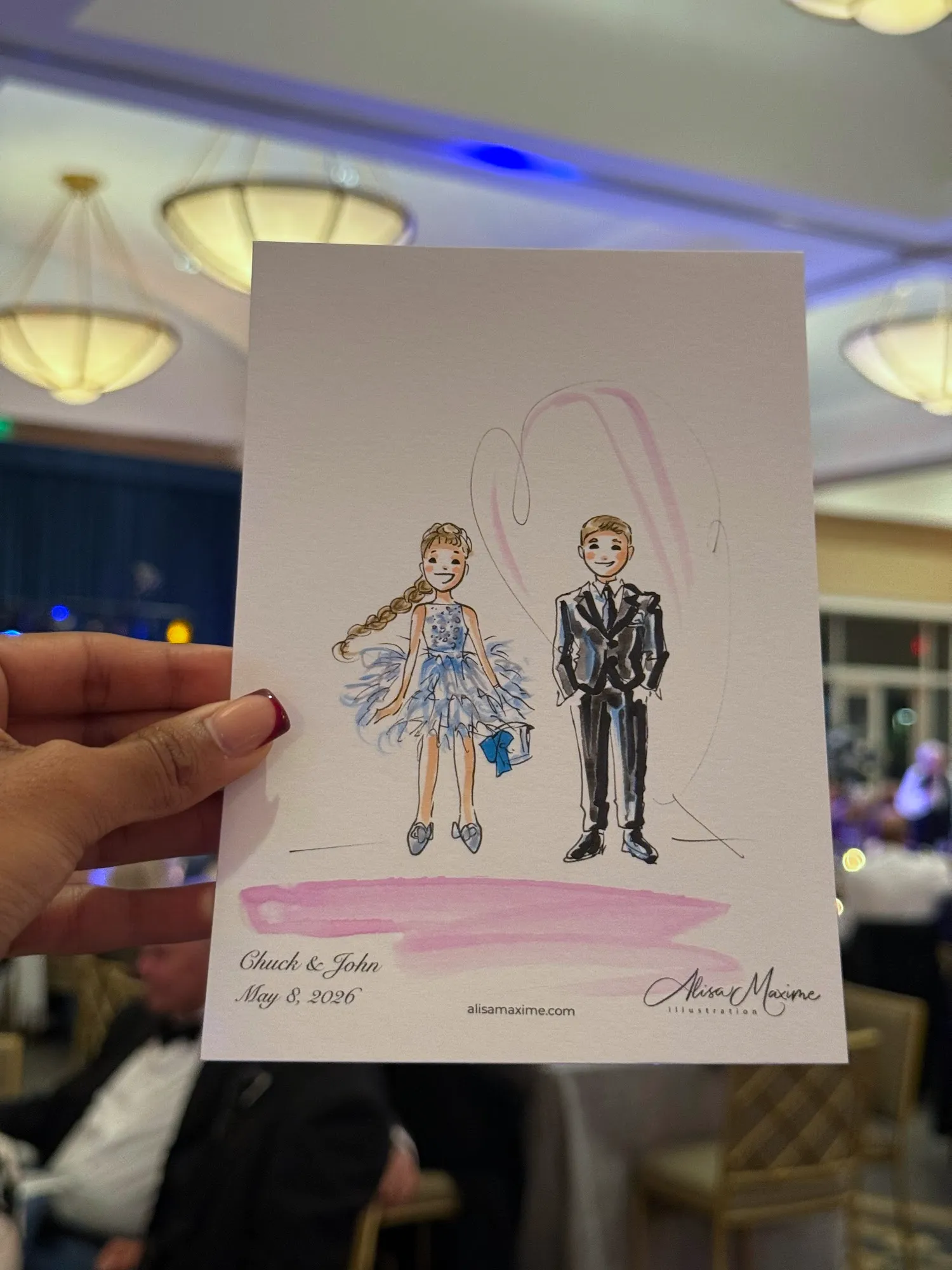 Live fashion sketch 16 from A Night of Artistry at the Arts District Mansion, Dallas