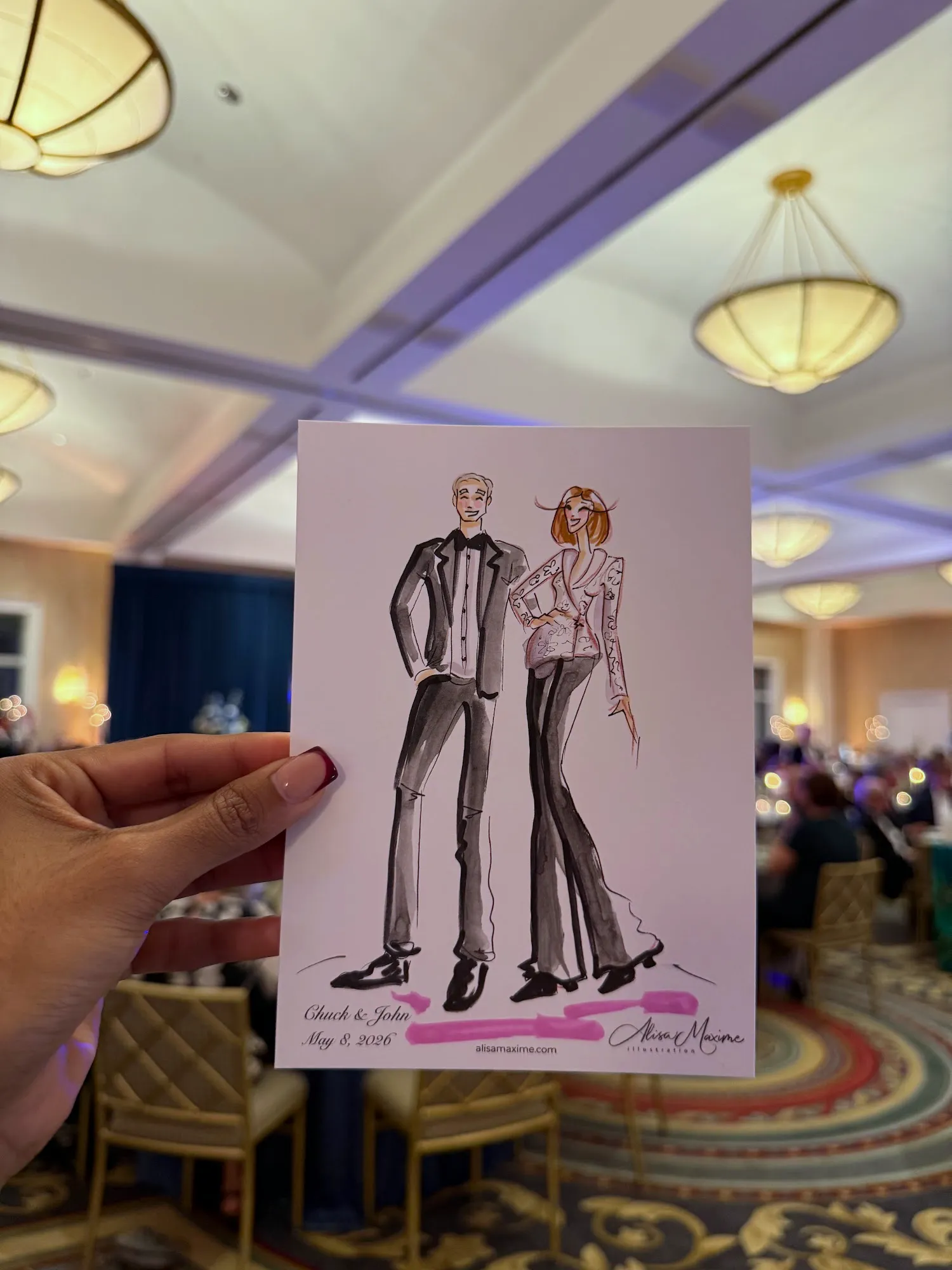 Live fashion sketch 4 from A Night of Artistry at the Arts District Mansion, Dallas