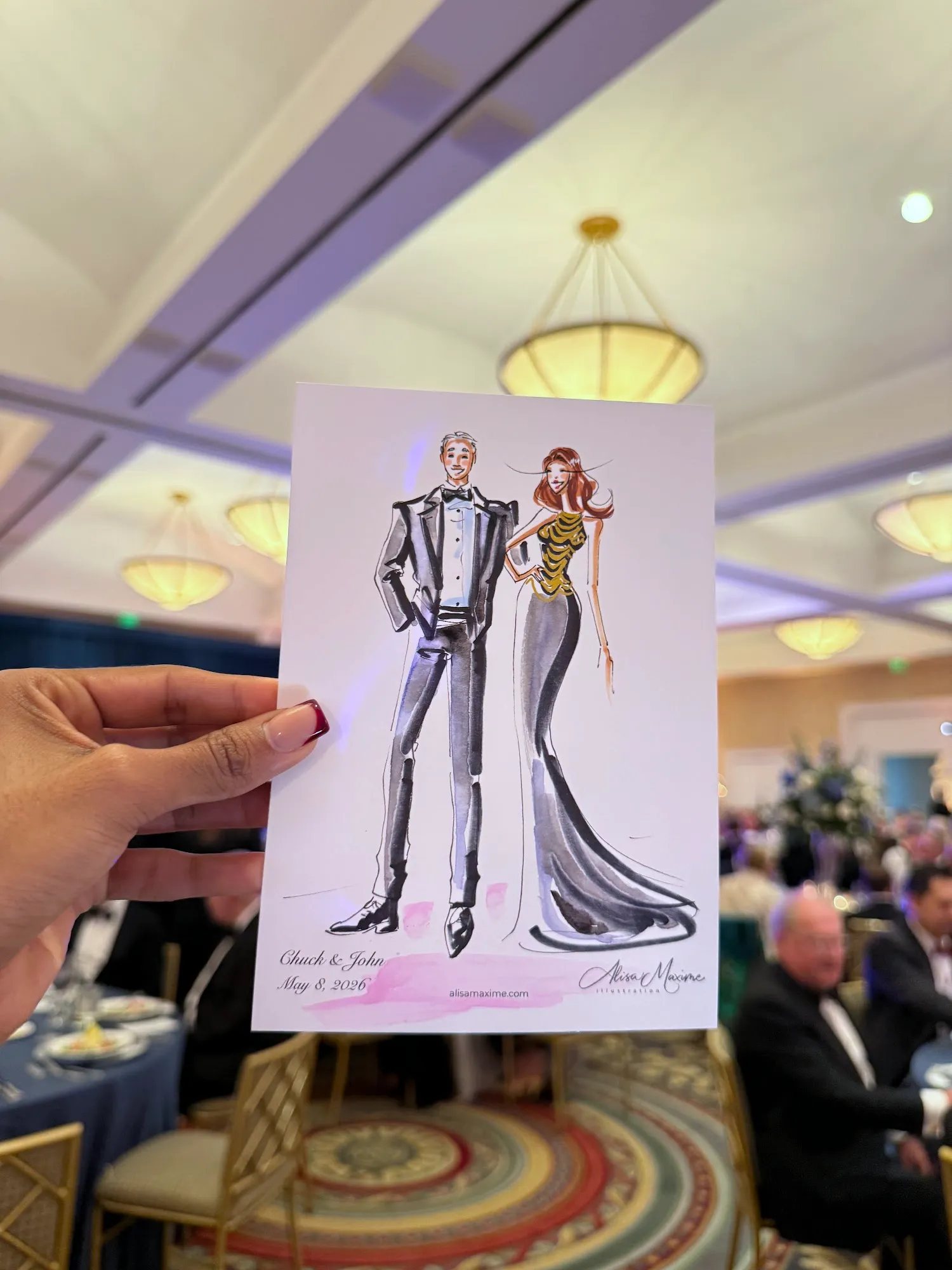 Live fashion sketch 8 from A Night of Artistry at the Arts District Mansion, Dallas