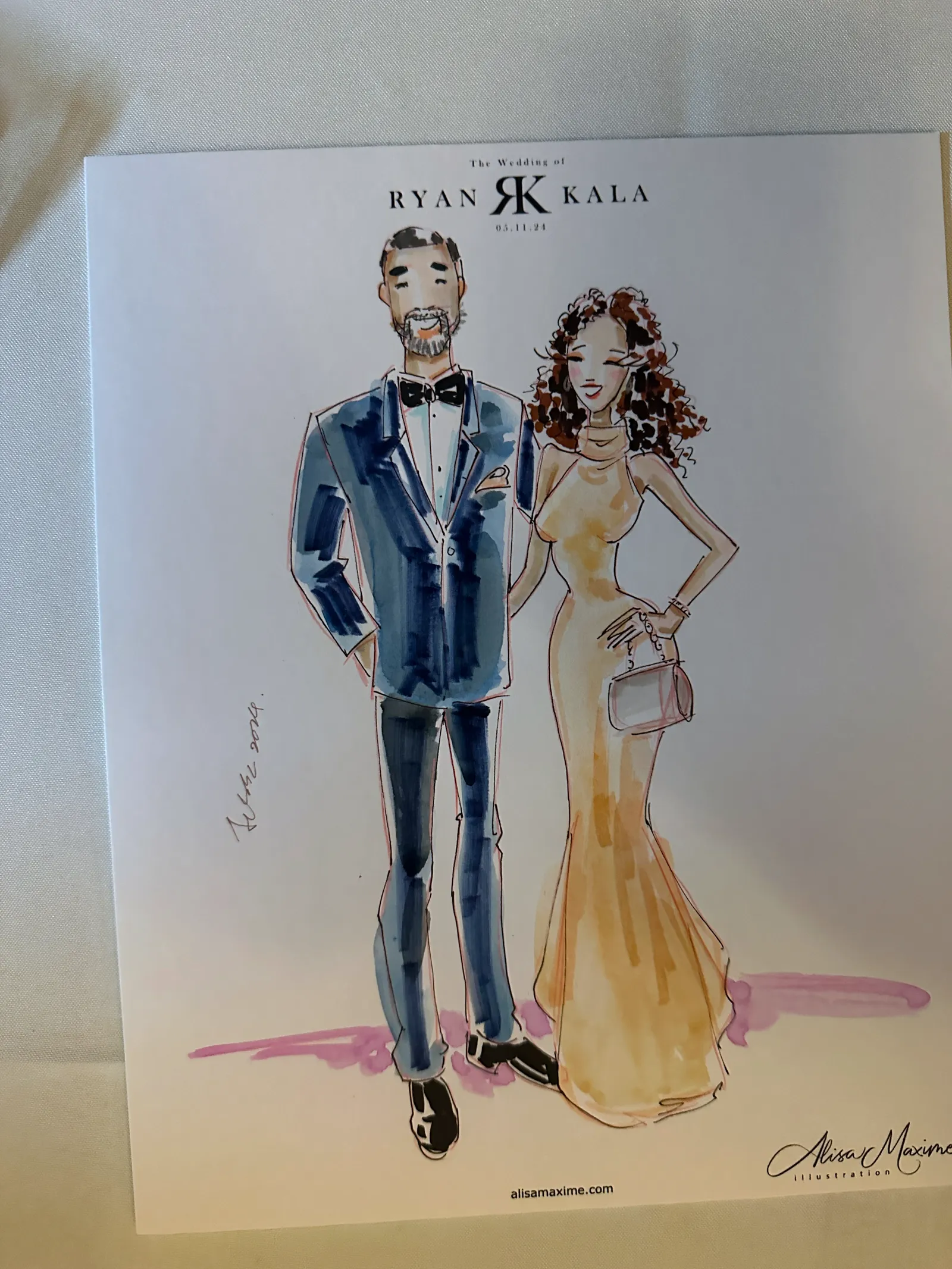 Live fashion sketch 6 from Elegant Wedding Celebration at The Carlisle Room, Dallas