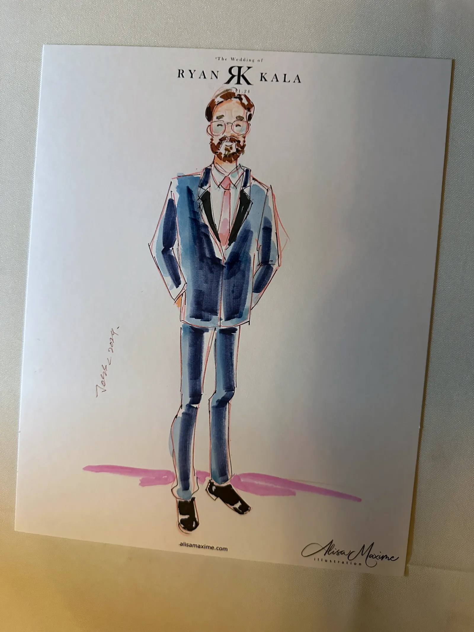 Live fashion sketch 7 from Elegant Wedding Celebration at The Carlisle Room, Dallas