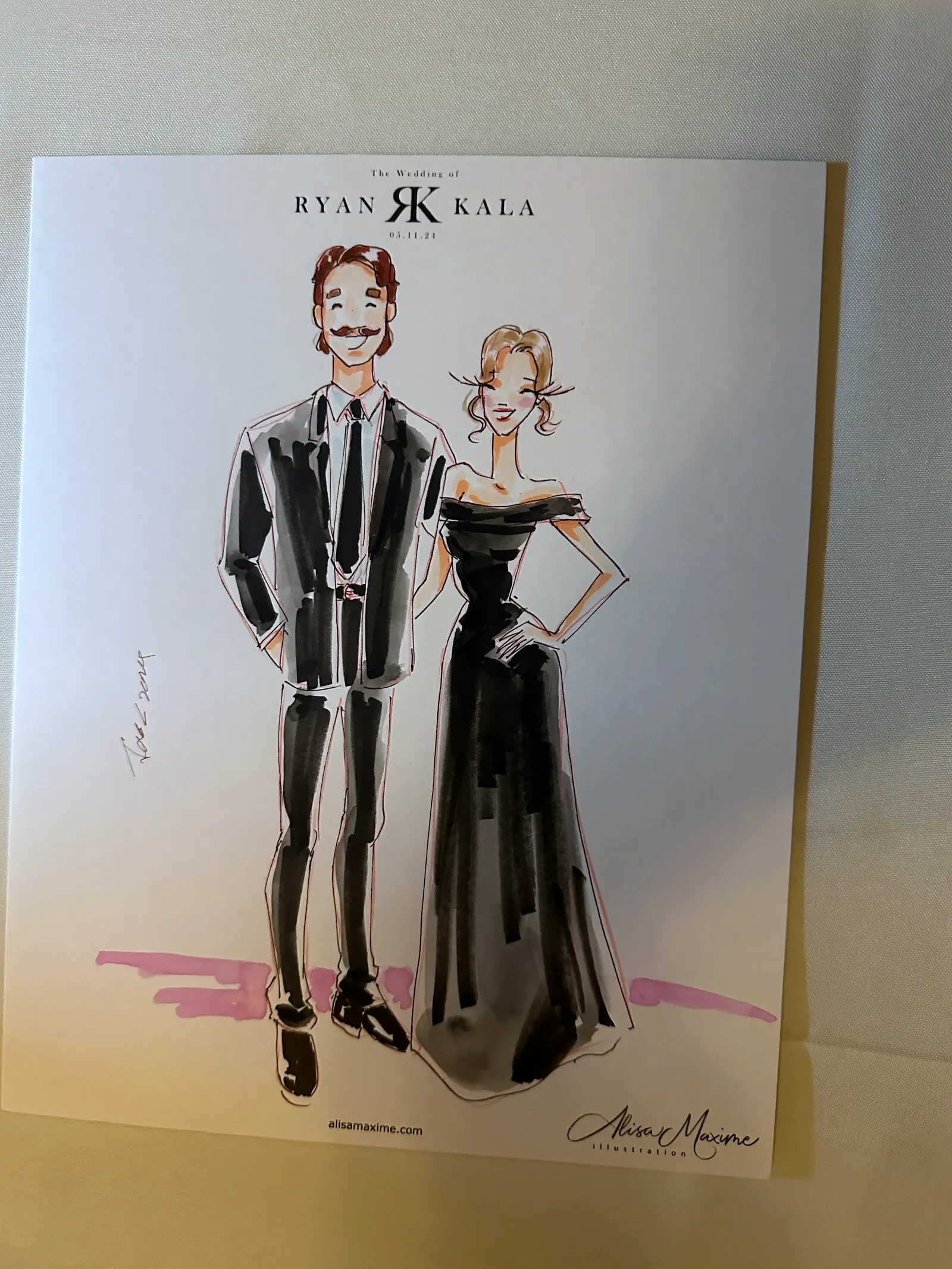 Live fashion sketch 8 from Elegant Wedding Celebration at The Carlisle Room, Dallas