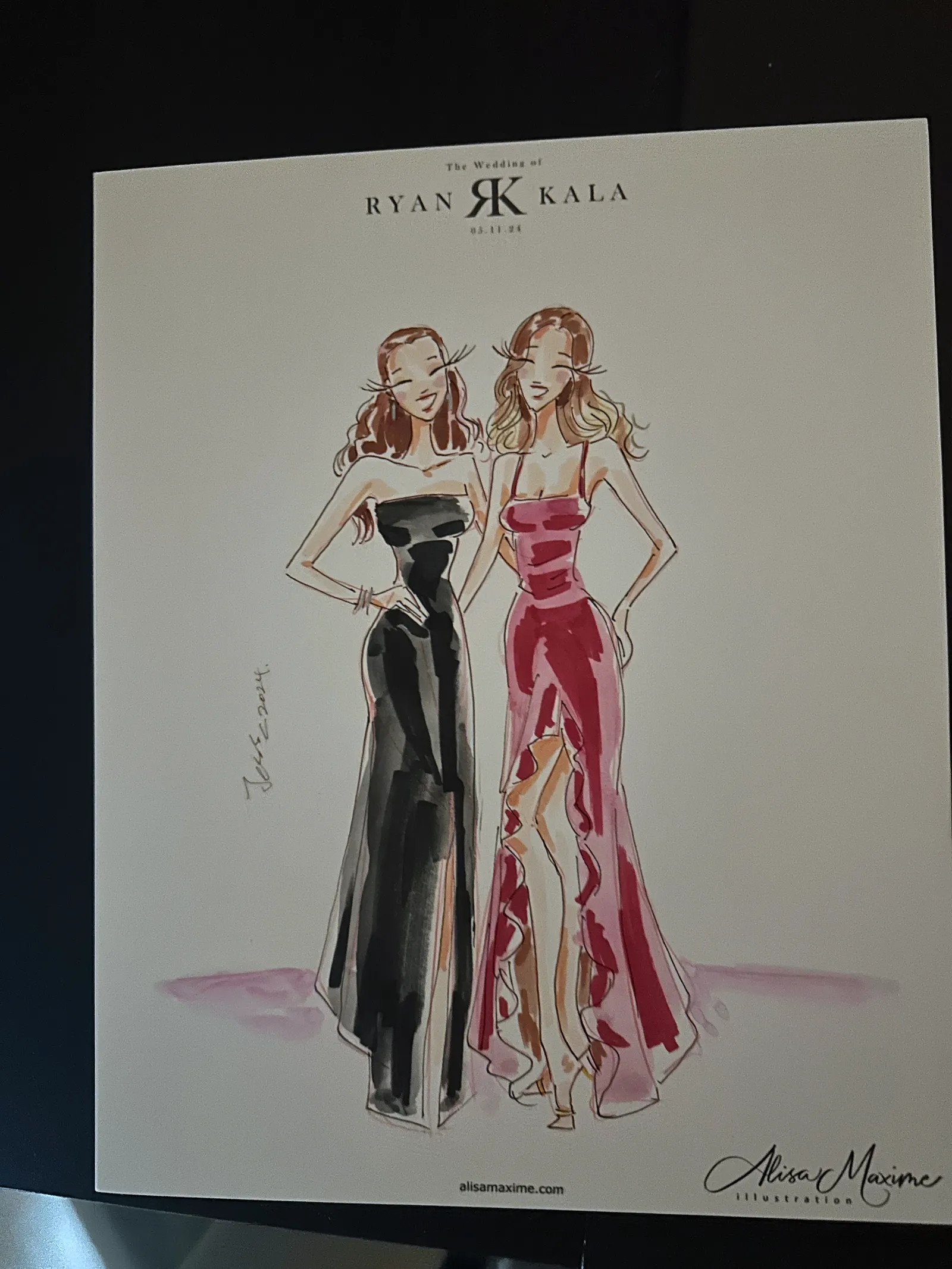 Live fashion sketch 12 from Elegant Wedding Celebration at The Carlisle Room, Dallas