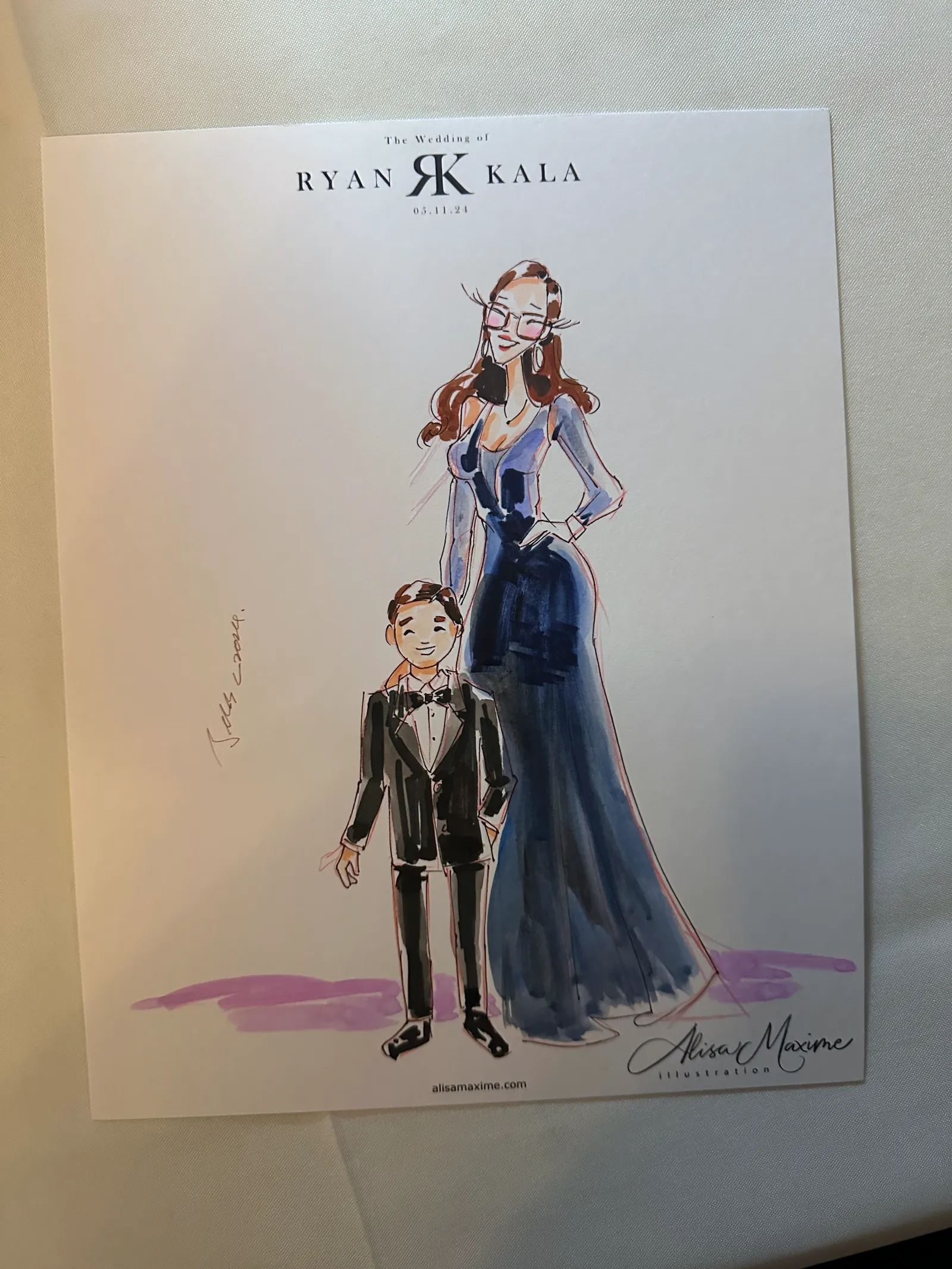 Live fashion sketch 5 from Elegant Wedding Celebration at The Carlisle Room, Dallas