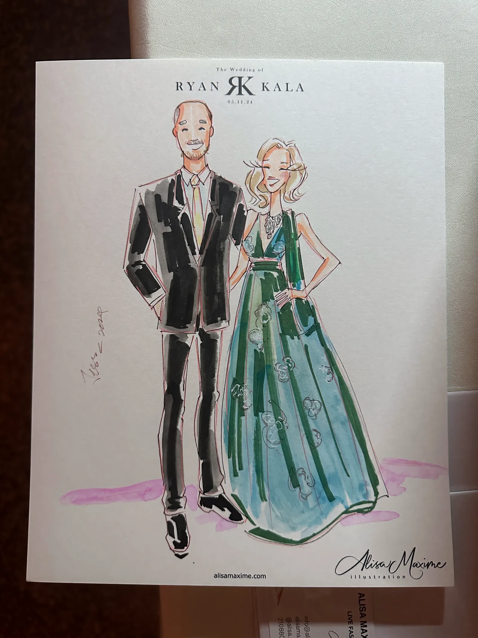 Live fashion sketch 11 from Elegant Wedding Celebration at The Carlisle Room, Dallas