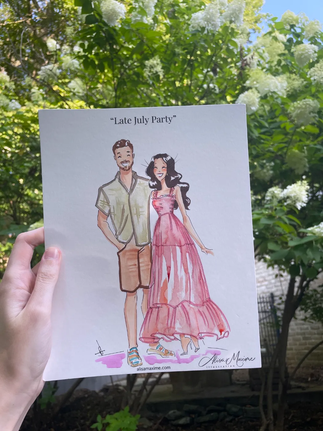 Live fashion sketch 3 from Holiday Party in Oyster Bay, New York