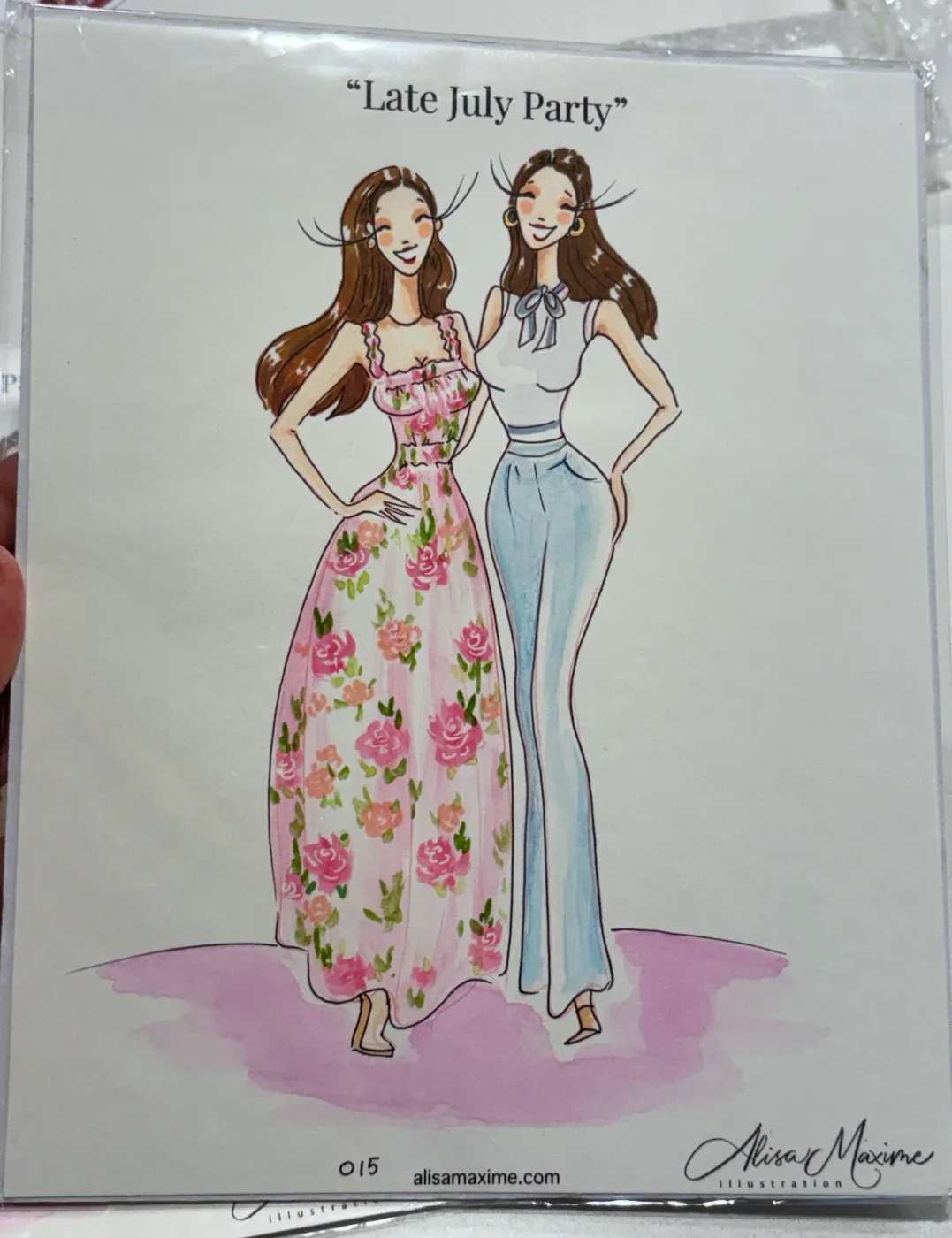 Live fashion sketch 14 from Holiday Party in Oyster Bay, New York