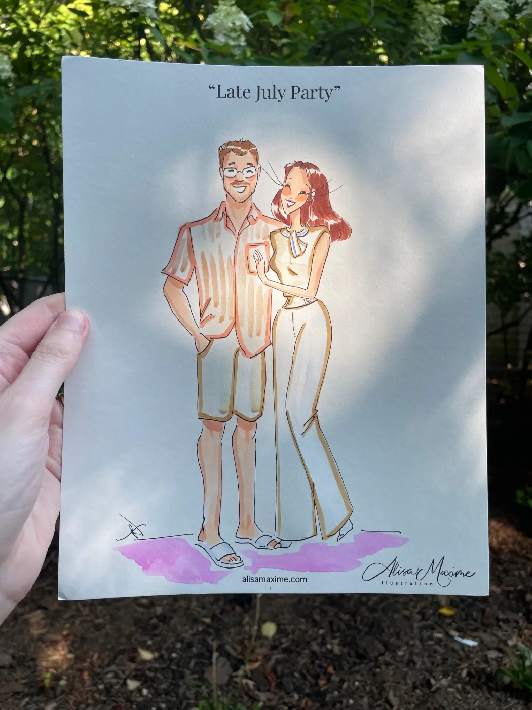 Live sketch from Holiday Party in Oyster Bay, New York