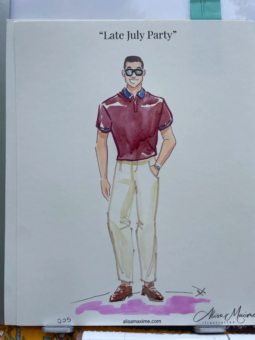 Live fashion sketch 5 from Holiday Party in Oyster Bay, New York