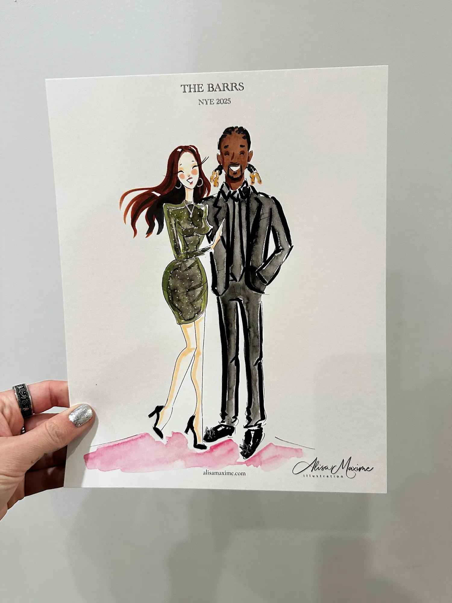 A fashion sketch drawn at Villa Antonia