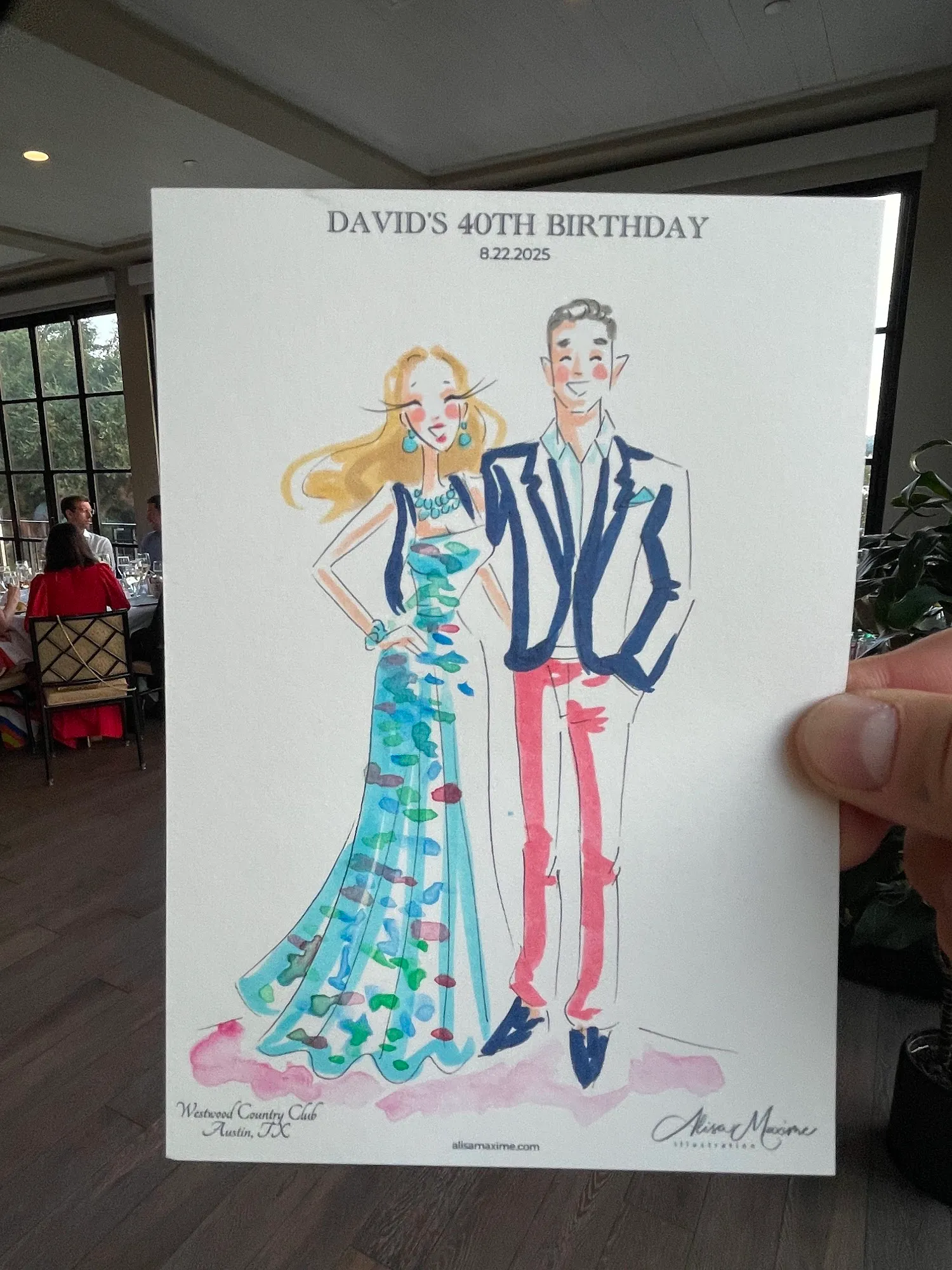 Live fashion sketch 10 from Austin Birthday Celebration at Westwood Country Club