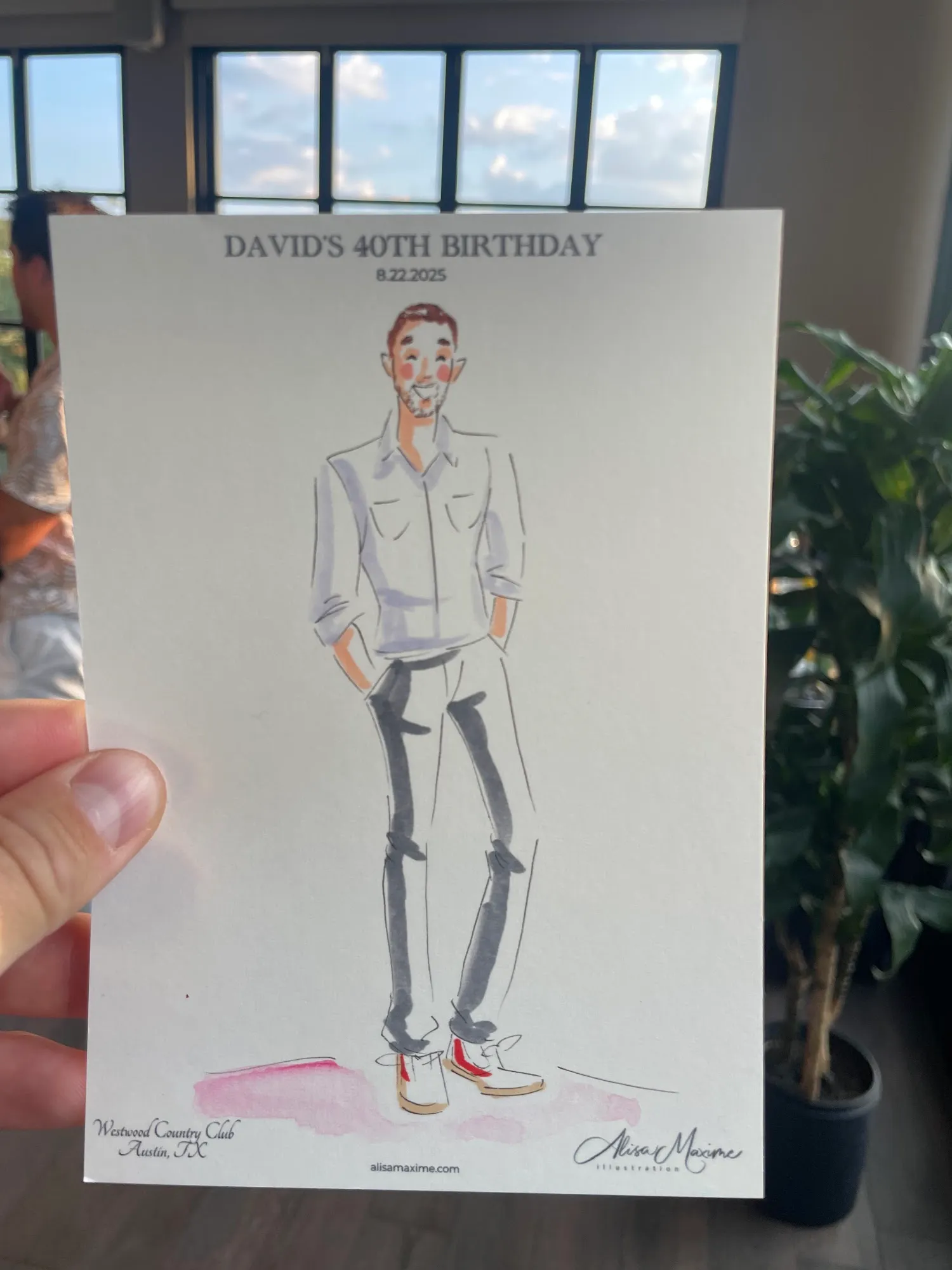 Live fashion sketch 8 from Austin Birthday Celebration at Westwood Country Club