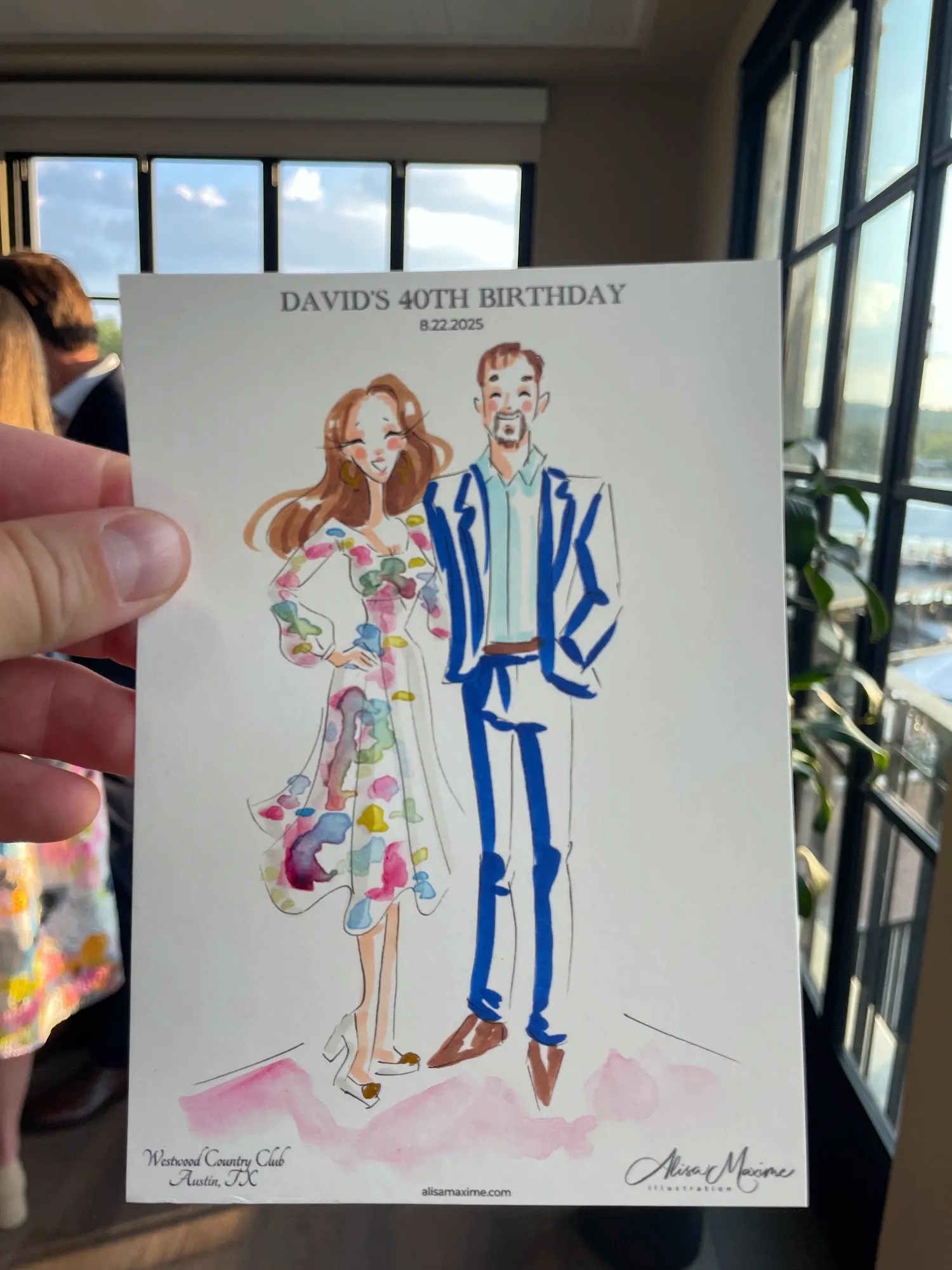 Live fashion sketch 7 from Austin Birthday Celebration at Westwood Country Club