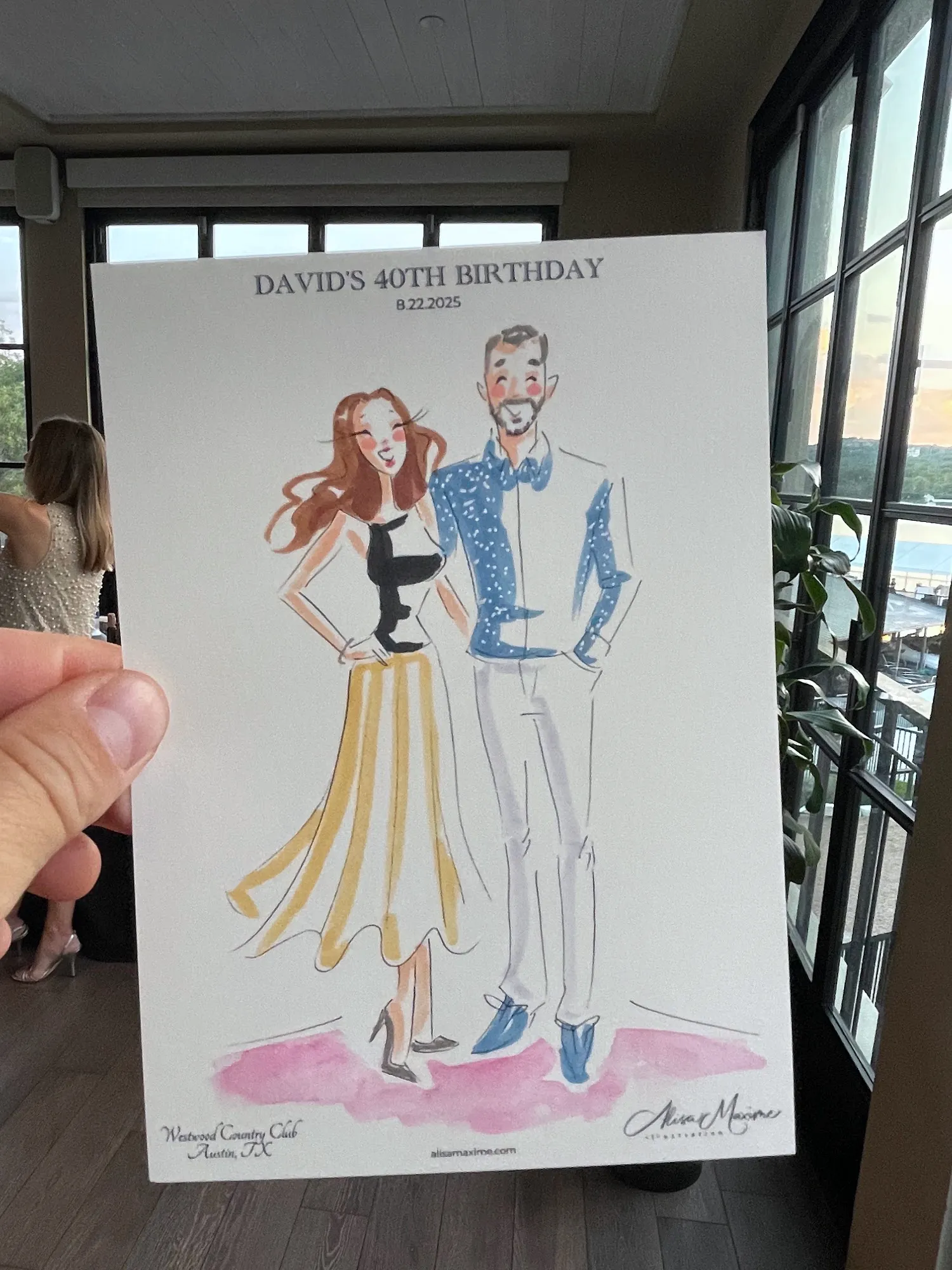Live fashion sketch 12 from Austin Birthday Celebration at Westwood Country Club