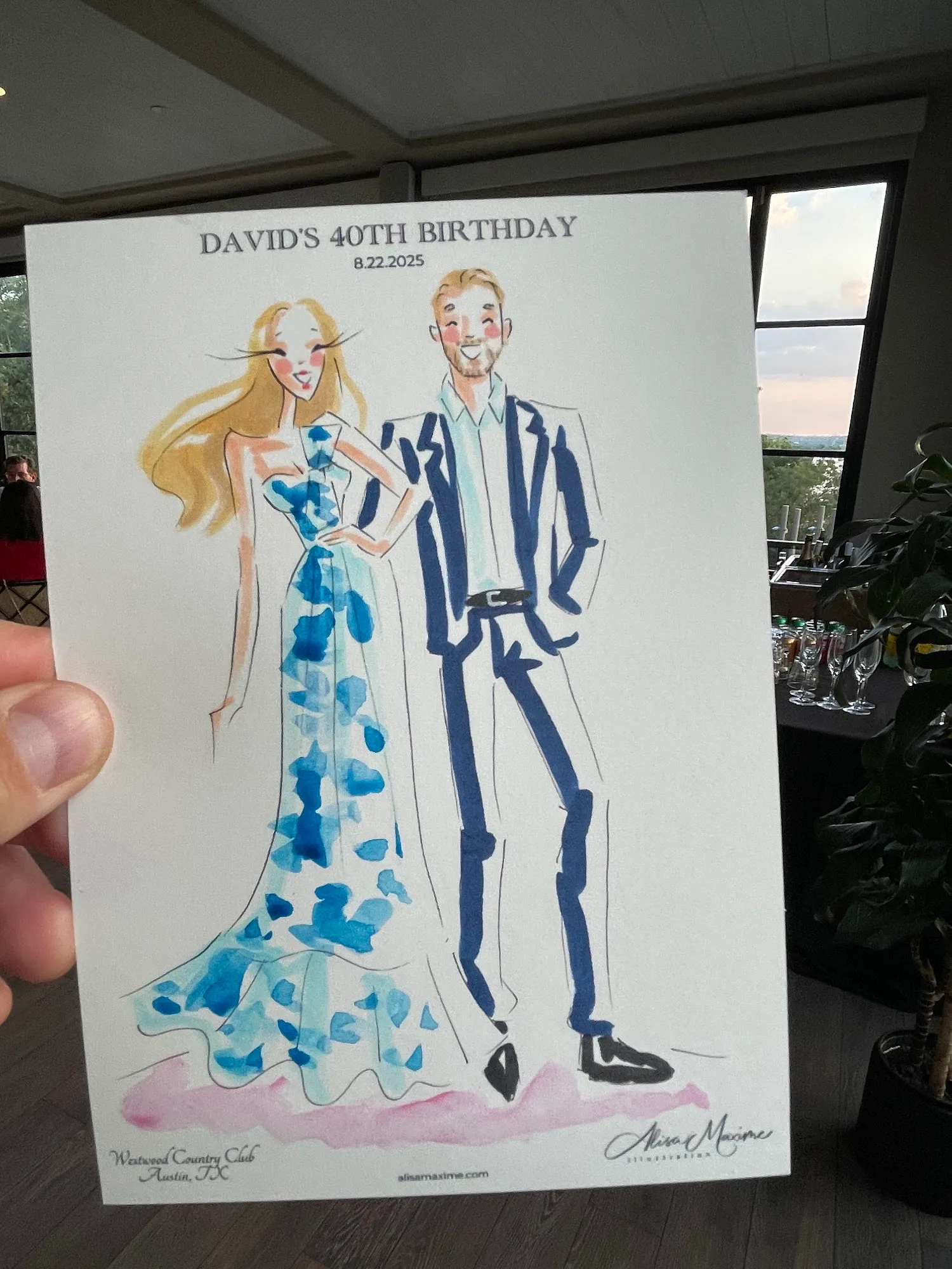 Live fashion sketch 11 from Austin Birthday Celebration at Westwood Country Club