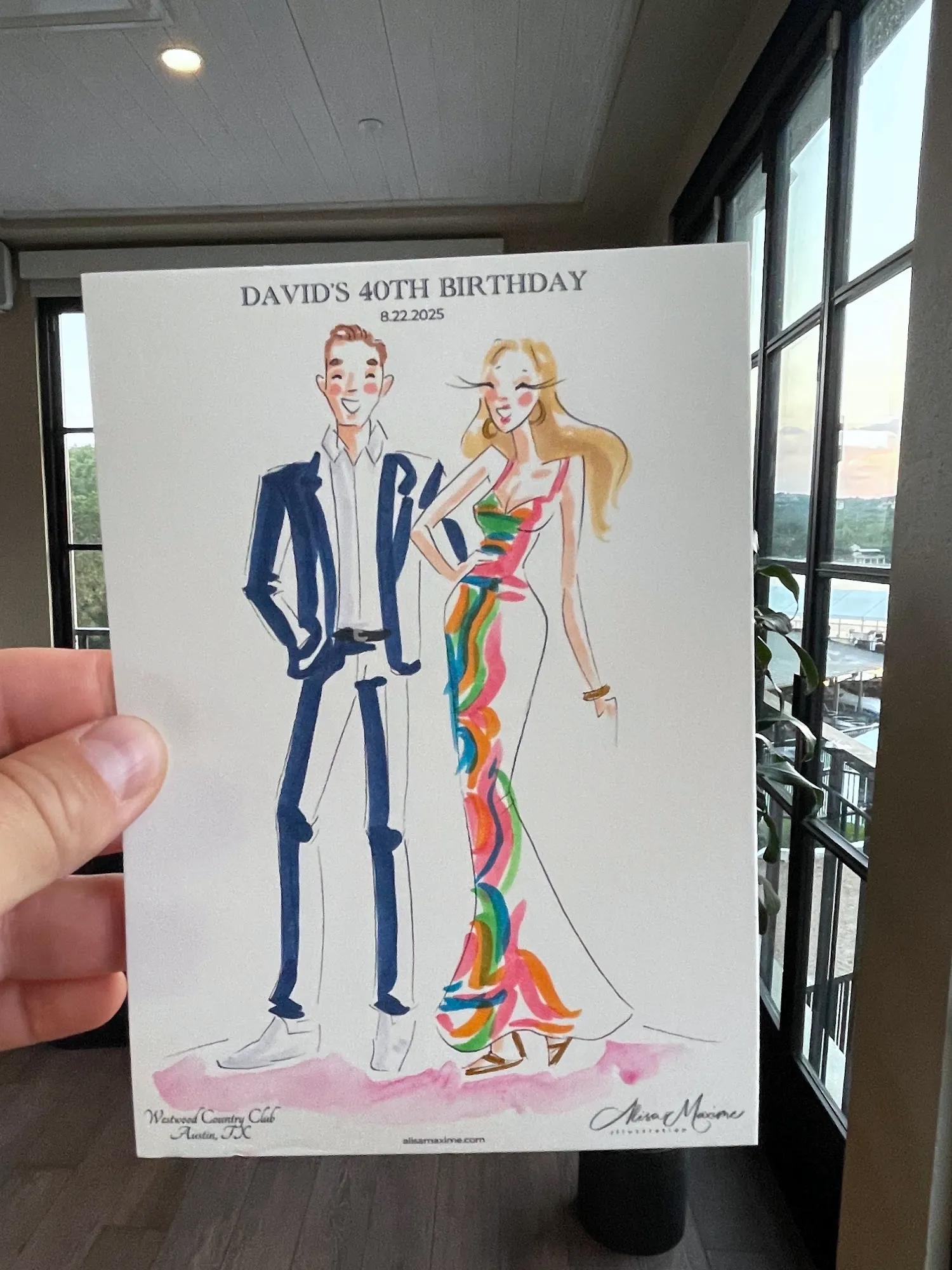 Live fashion sketch 13 from Austin Birthday Celebration at Westwood Country Club