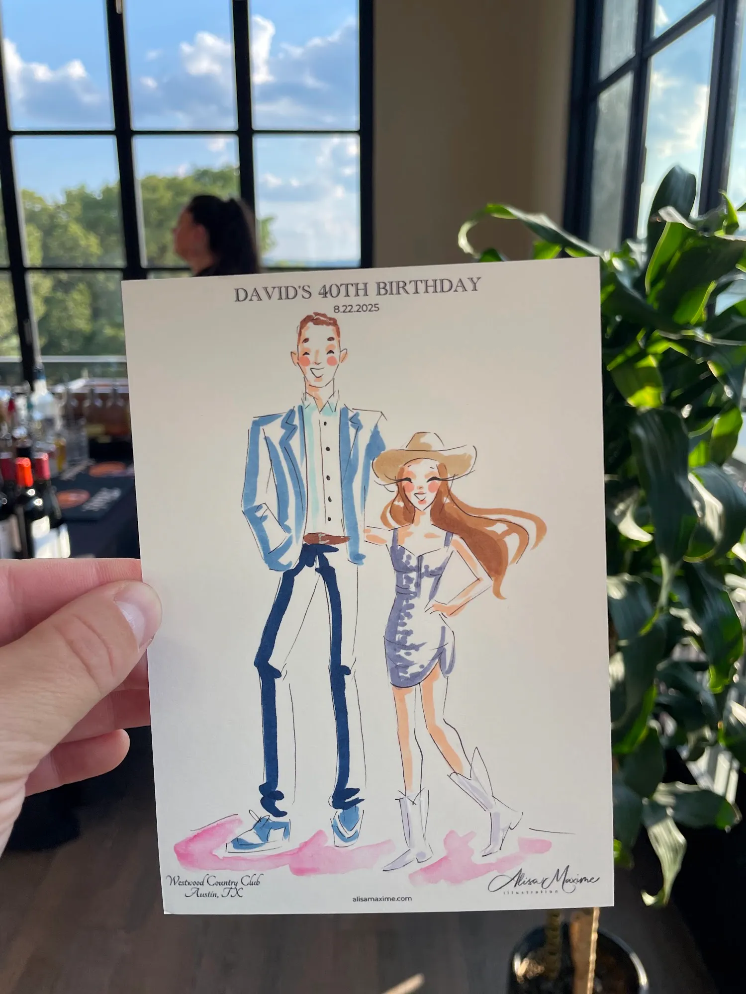 Live fashion sketch 3 from Austin Birthday Celebration at Westwood Country Club