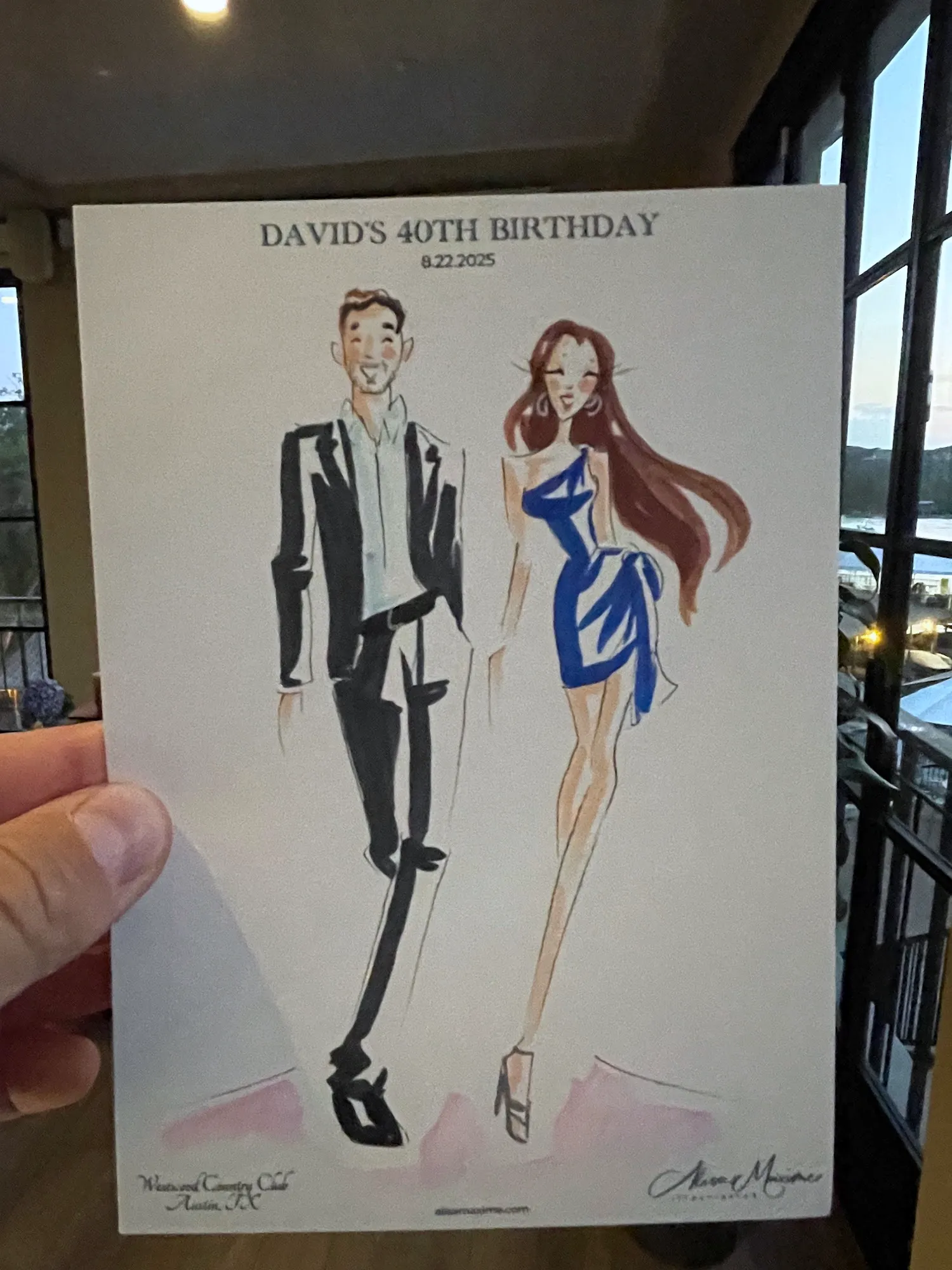 Live fashion sketch 16 from Austin Birthday Celebration at Westwood Country Club