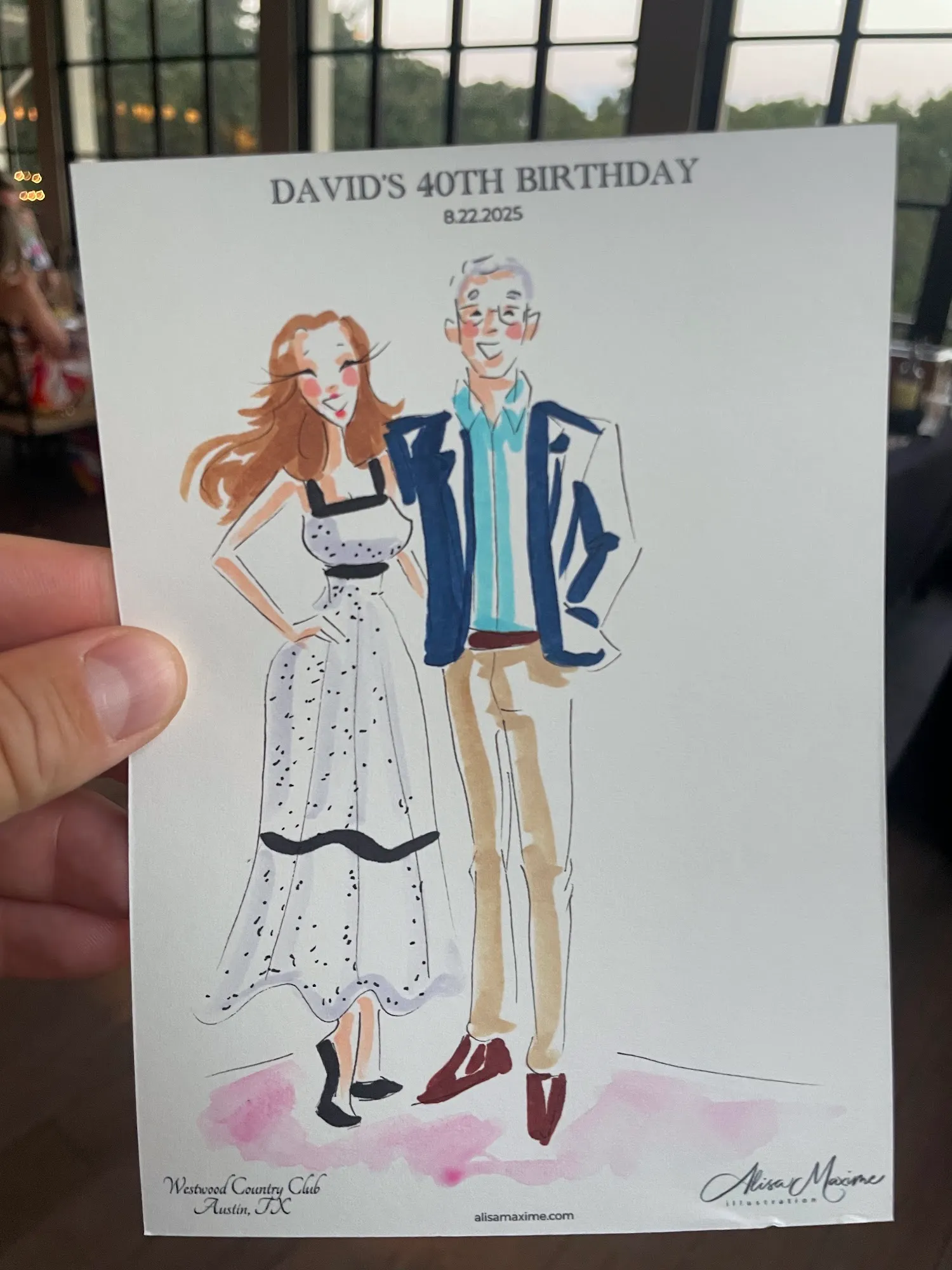 Live fashion sketch 14 from Austin Birthday Celebration at Westwood Country Club