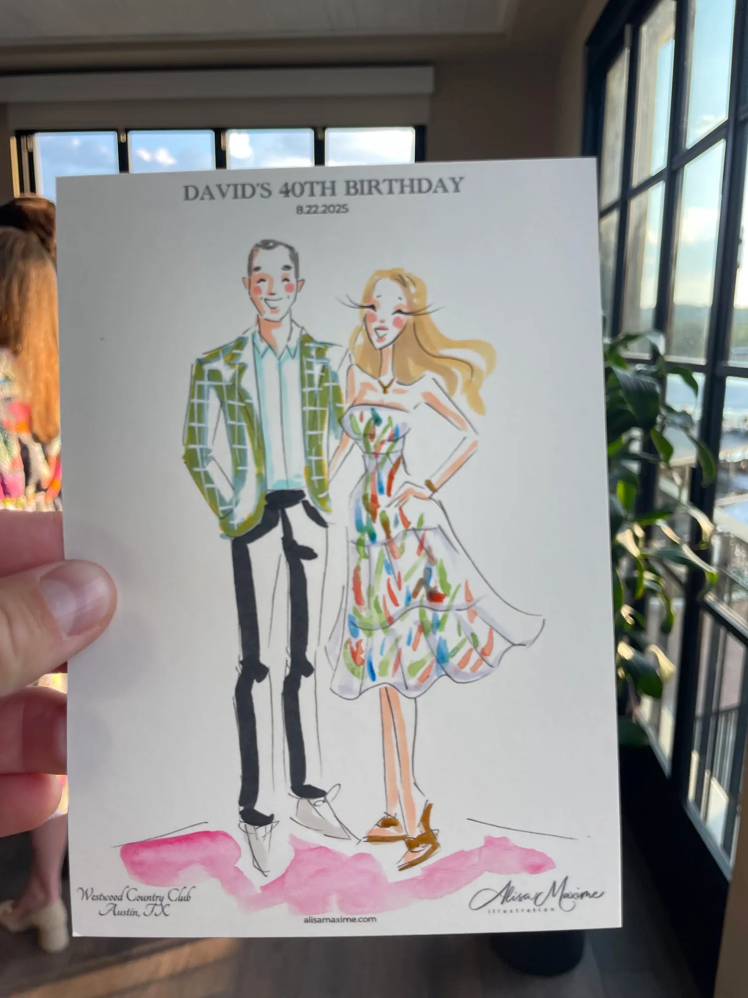 Live fashion sketch 6 from Austin Birthday Celebration at Westwood Country Club