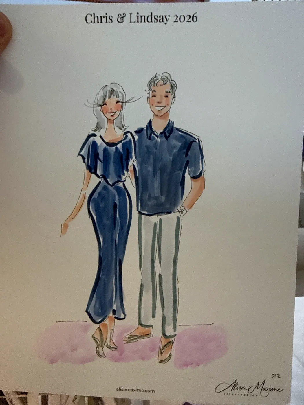 Live fashion sketch 12 from Post-Wedding Celebration in Poway, California