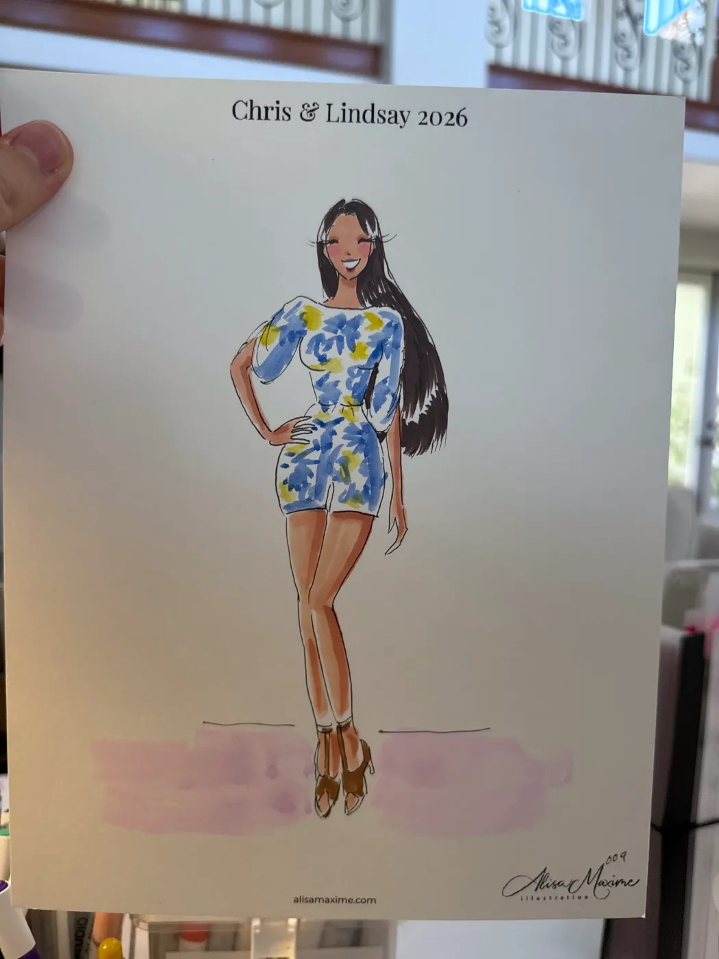 Live fashion sketch 9 from Post-Wedding Celebration in Poway, California