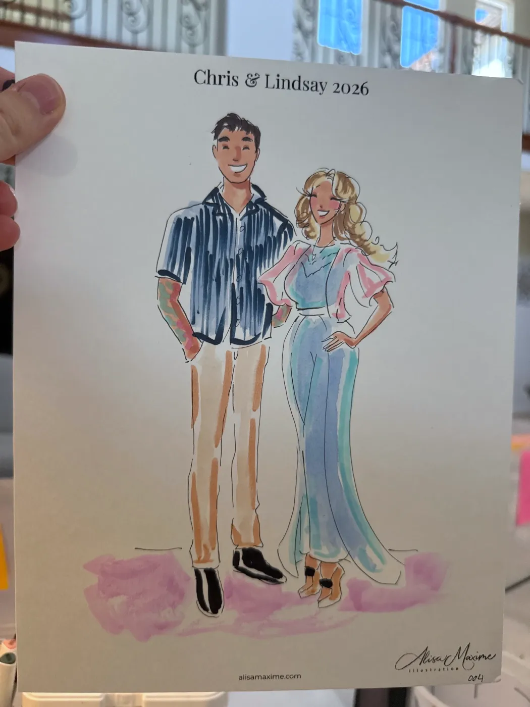 Live fashion sketch 4 from Post-Wedding Celebration in Poway, California
