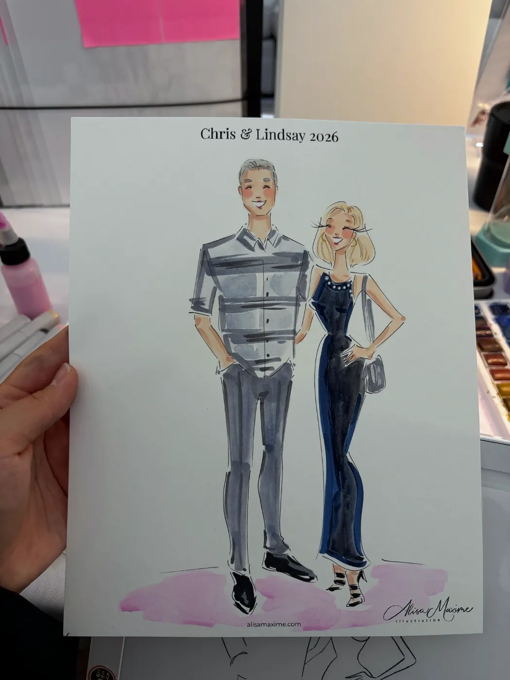 Live fashion sketch 13 from Post-Wedding Celebration in Poway, California