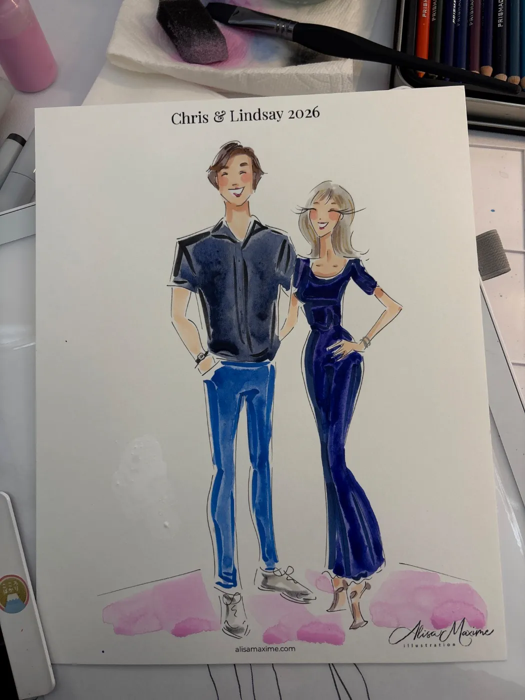 Live fashion sketch 11 from Post-Wedding Celebration in Poway, California