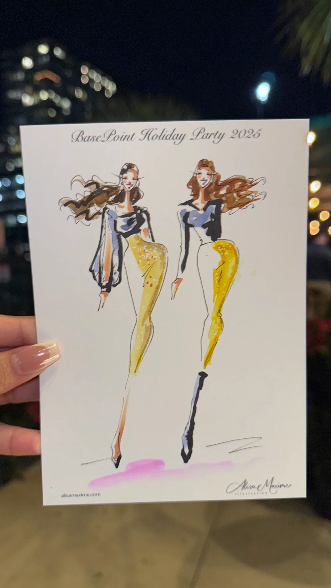 Live fashion sketch 11 from Holiday Party in Dallas