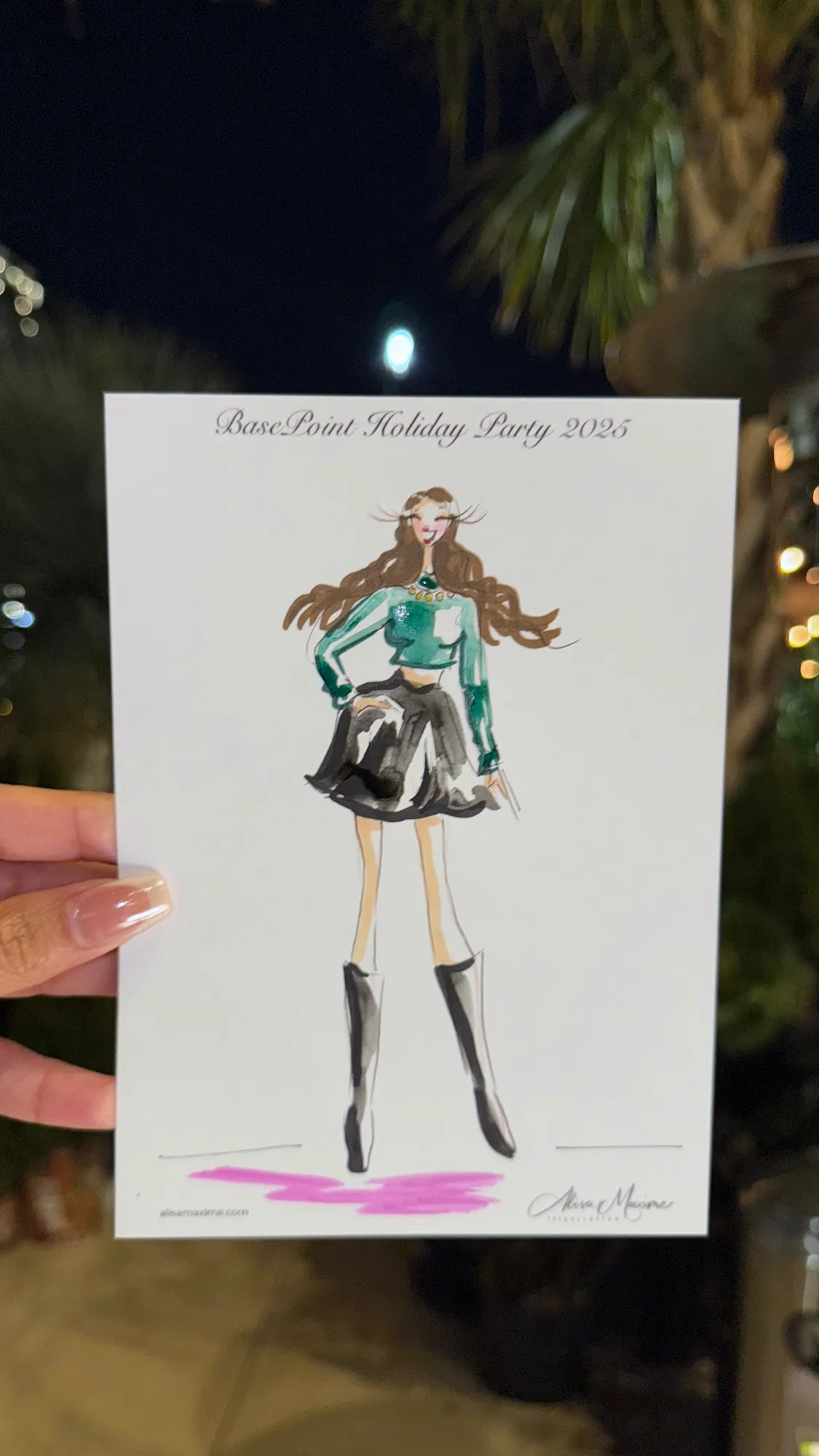 Live fashion sketch 13 from Holiday Party in Dallas