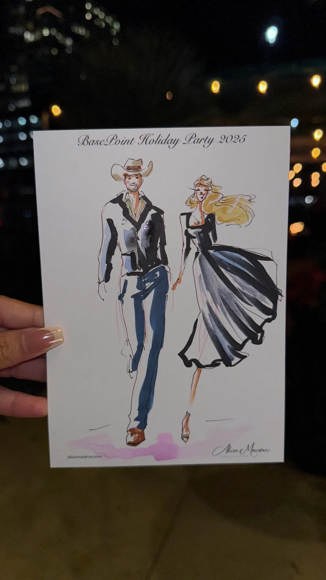 Live fashion sketch 6 from Holiday Party in Dallas